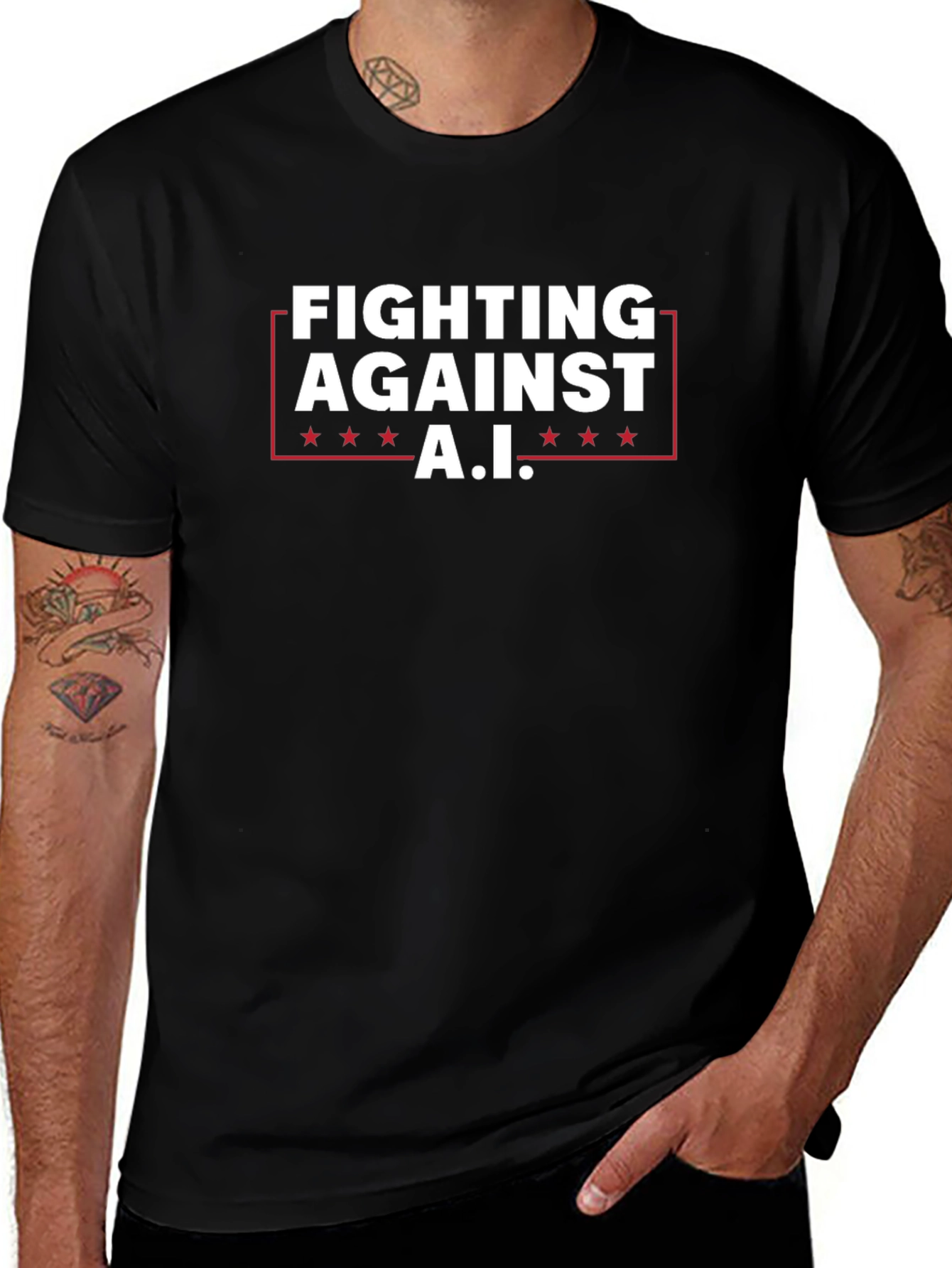 Fighting Against A.I. Graphic T-Shirt