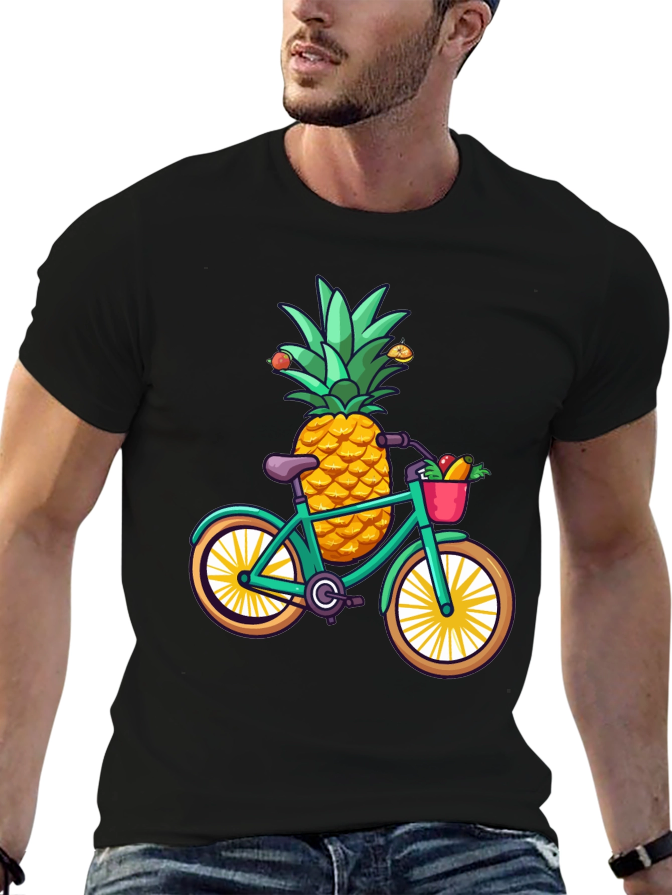 Pineapple on Bicycle Graphic Tee