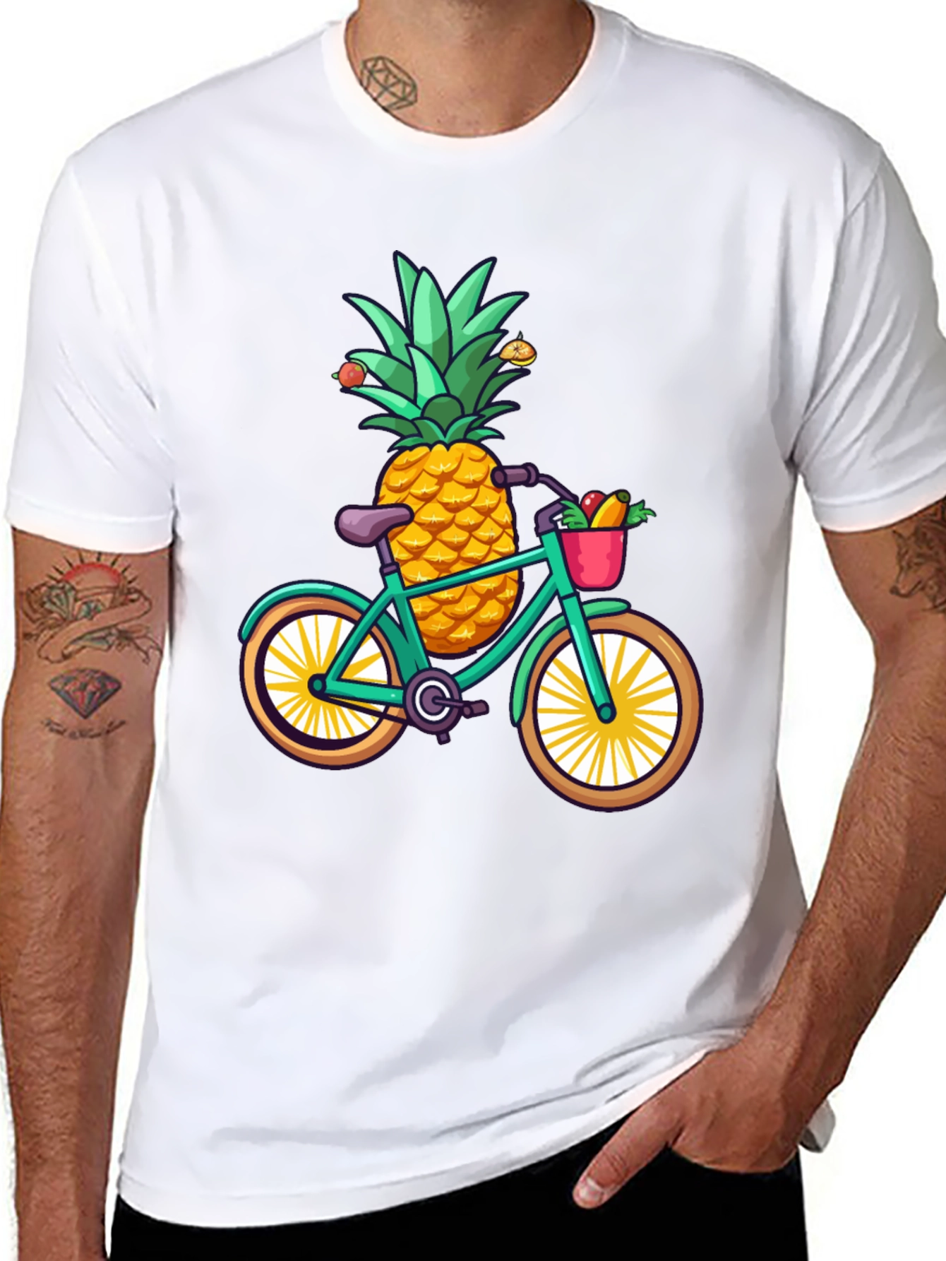 Pineapple on Bicycle Graphic Tee