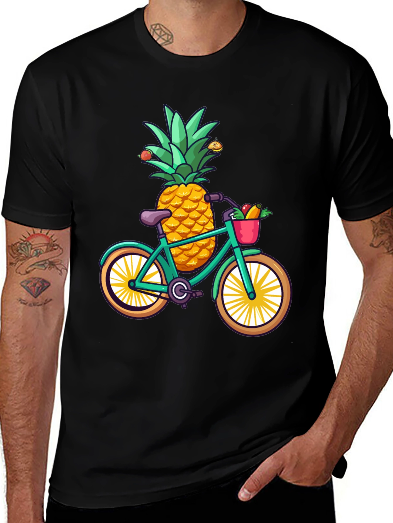 Pineapple on Bicycle Graphic Tee