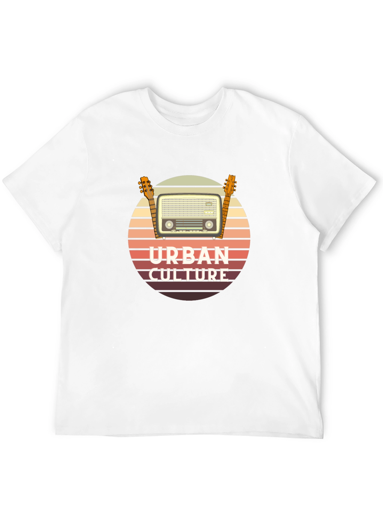 Urban Culture Retro Radio & Guitar T-Shirt