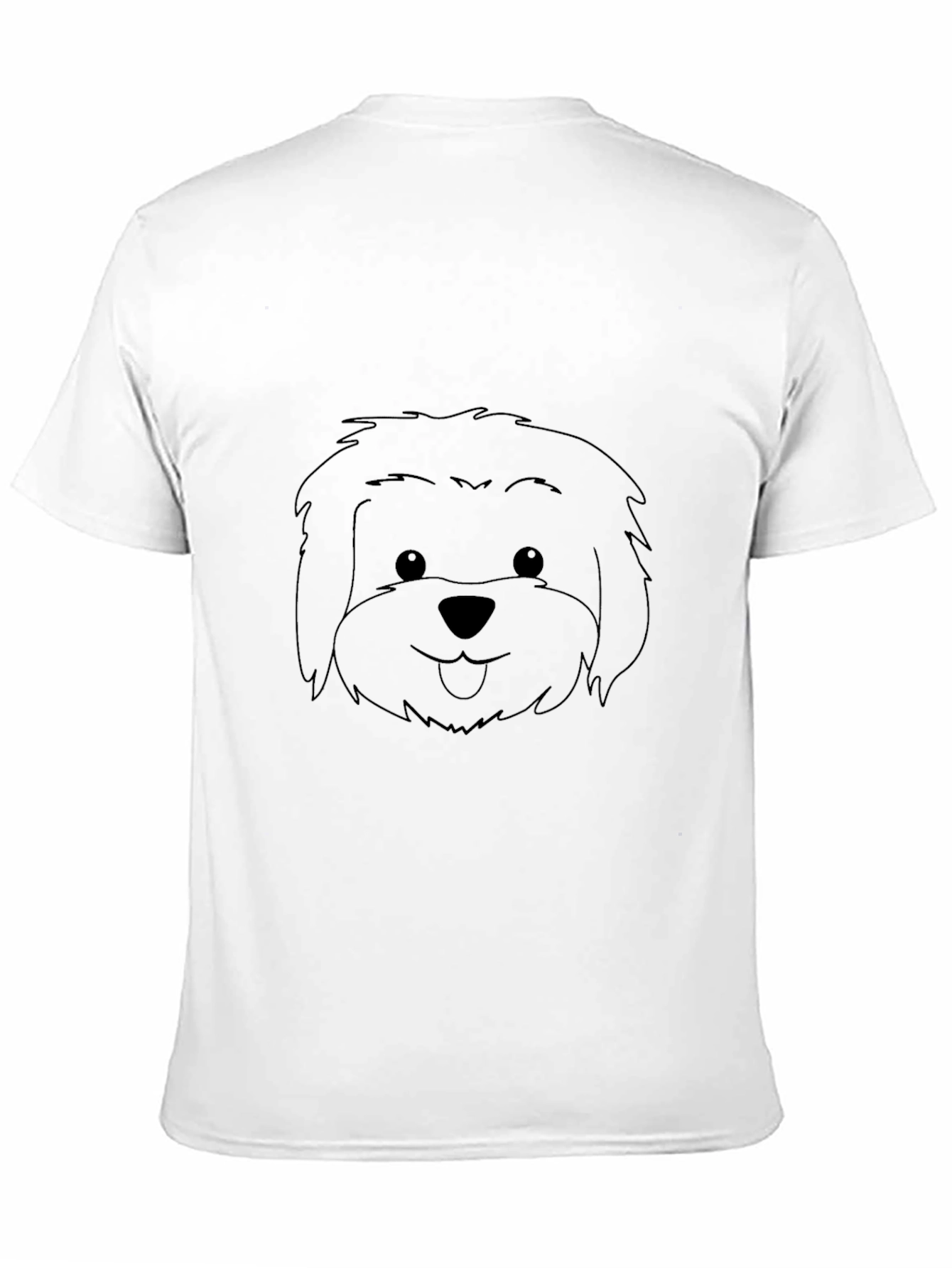 Cute Dog Graphic Tee - Black