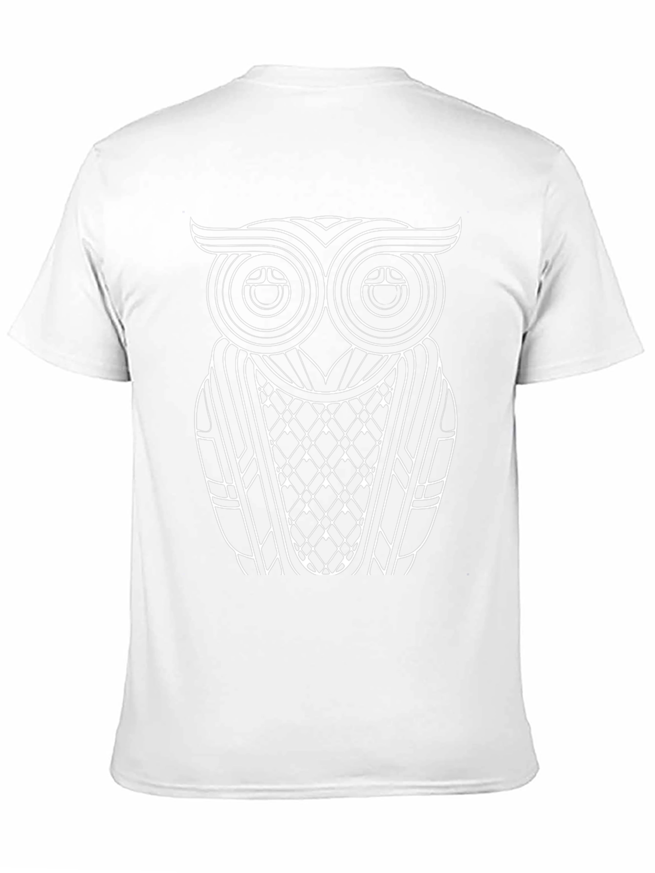 Owl Graphic Print T-Shirt - Black