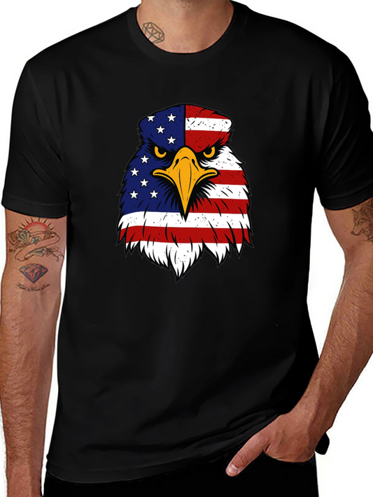 Patriotic Eagle USA Flag Graphic T-Shirt