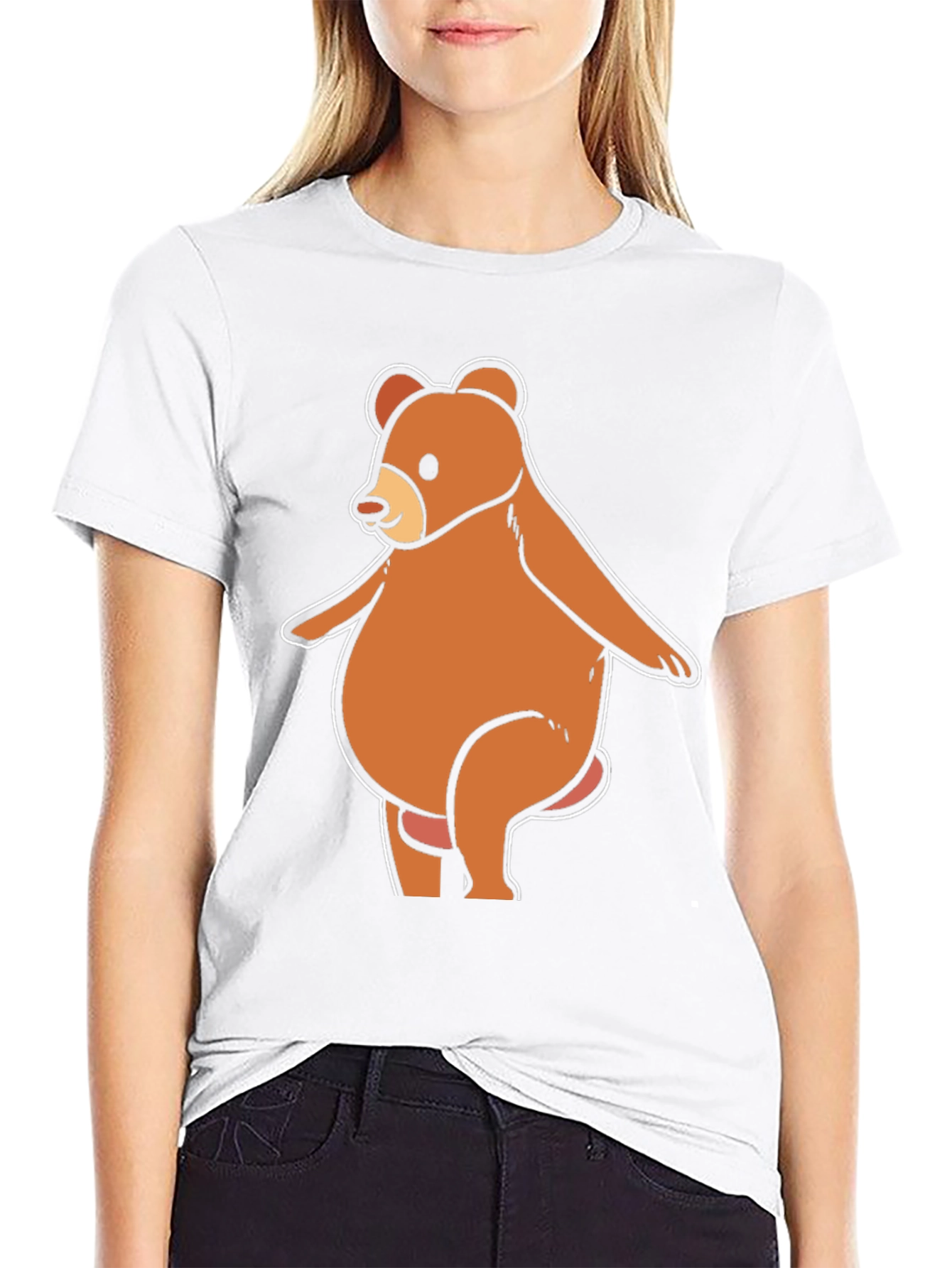 Funny Bear Graphic T-Shirt - Casual Black Tee