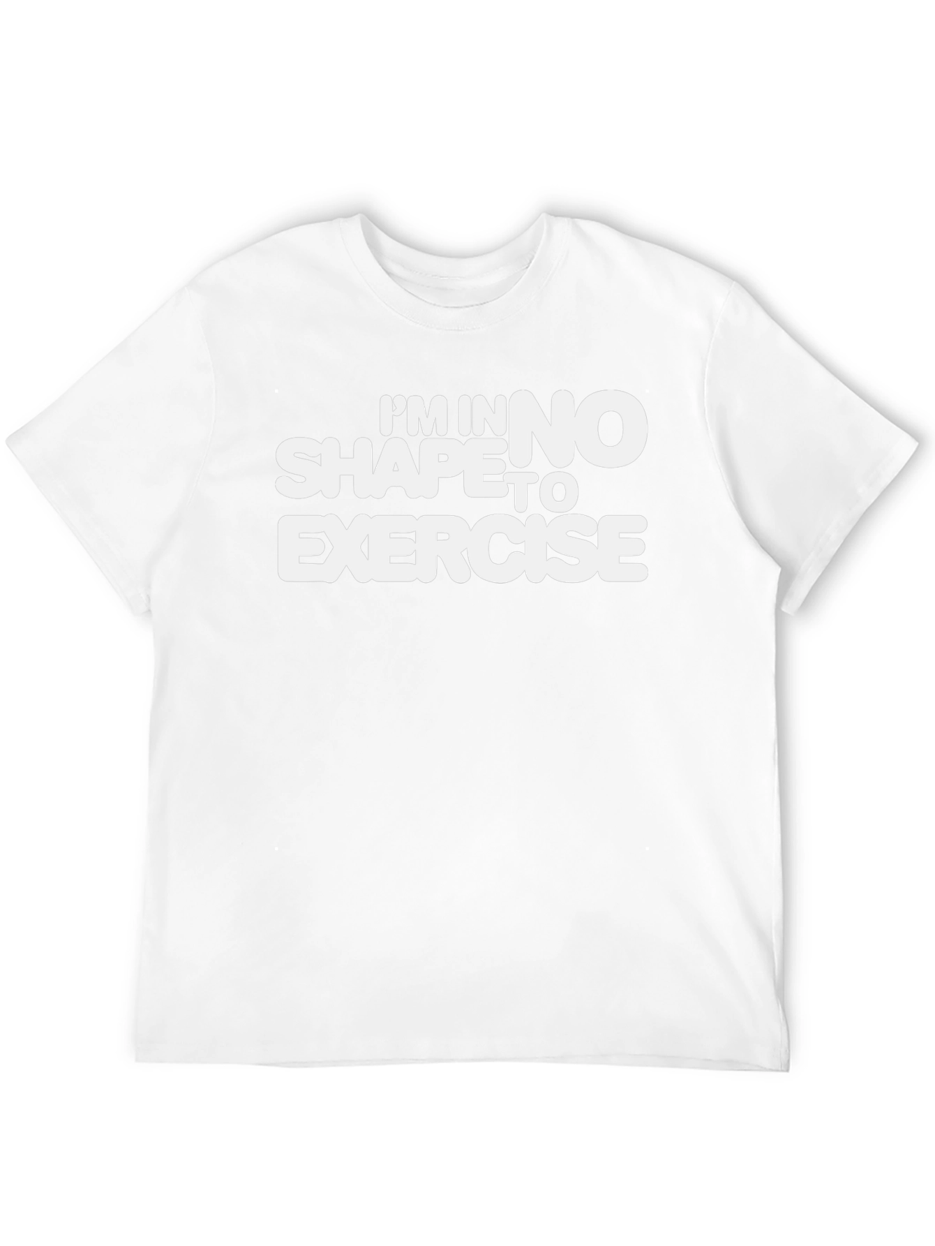 Funny No Shape To Exercise Black T-Shirt