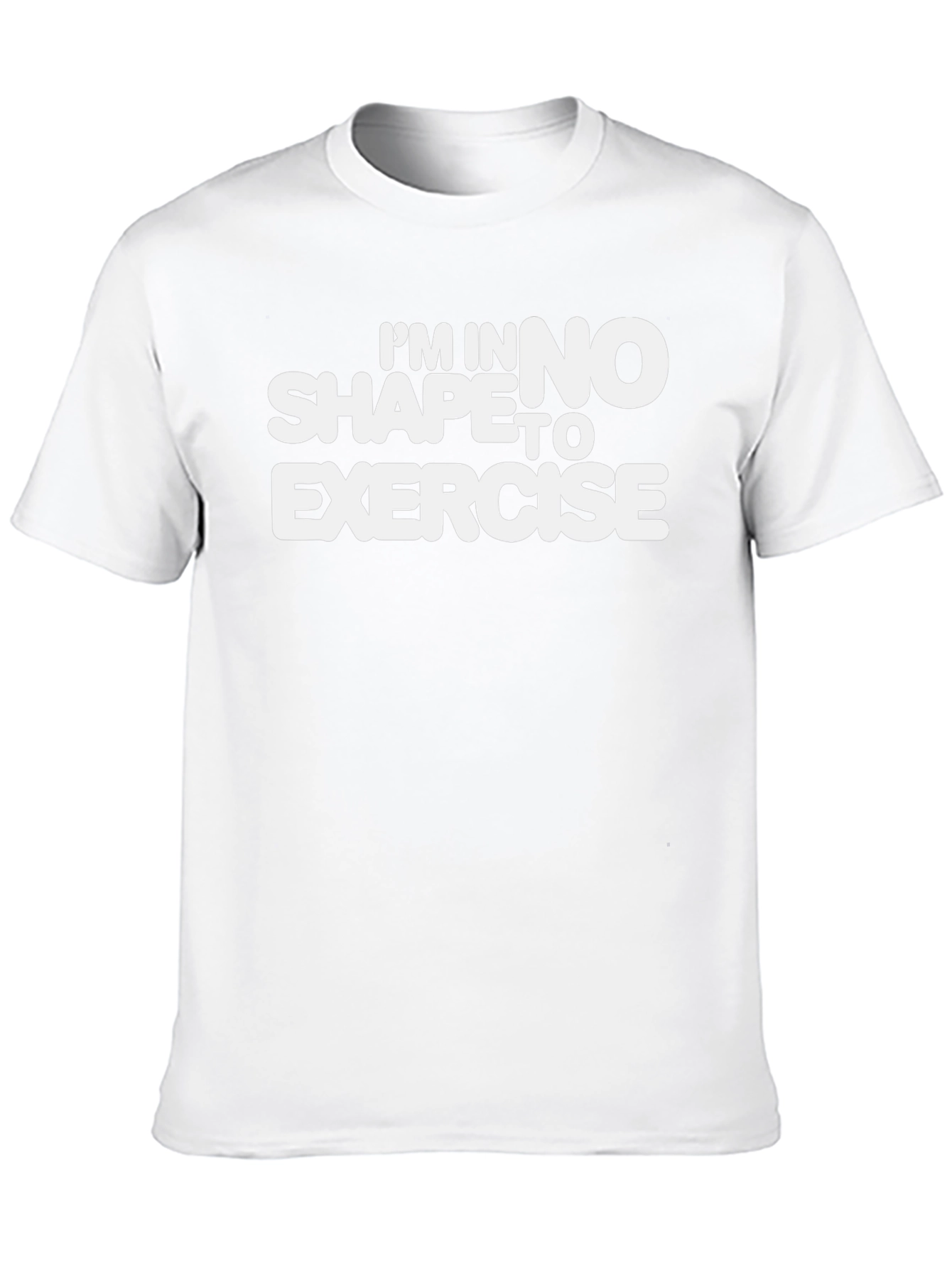 Funny No Shape To Exercise Black T-Shirt