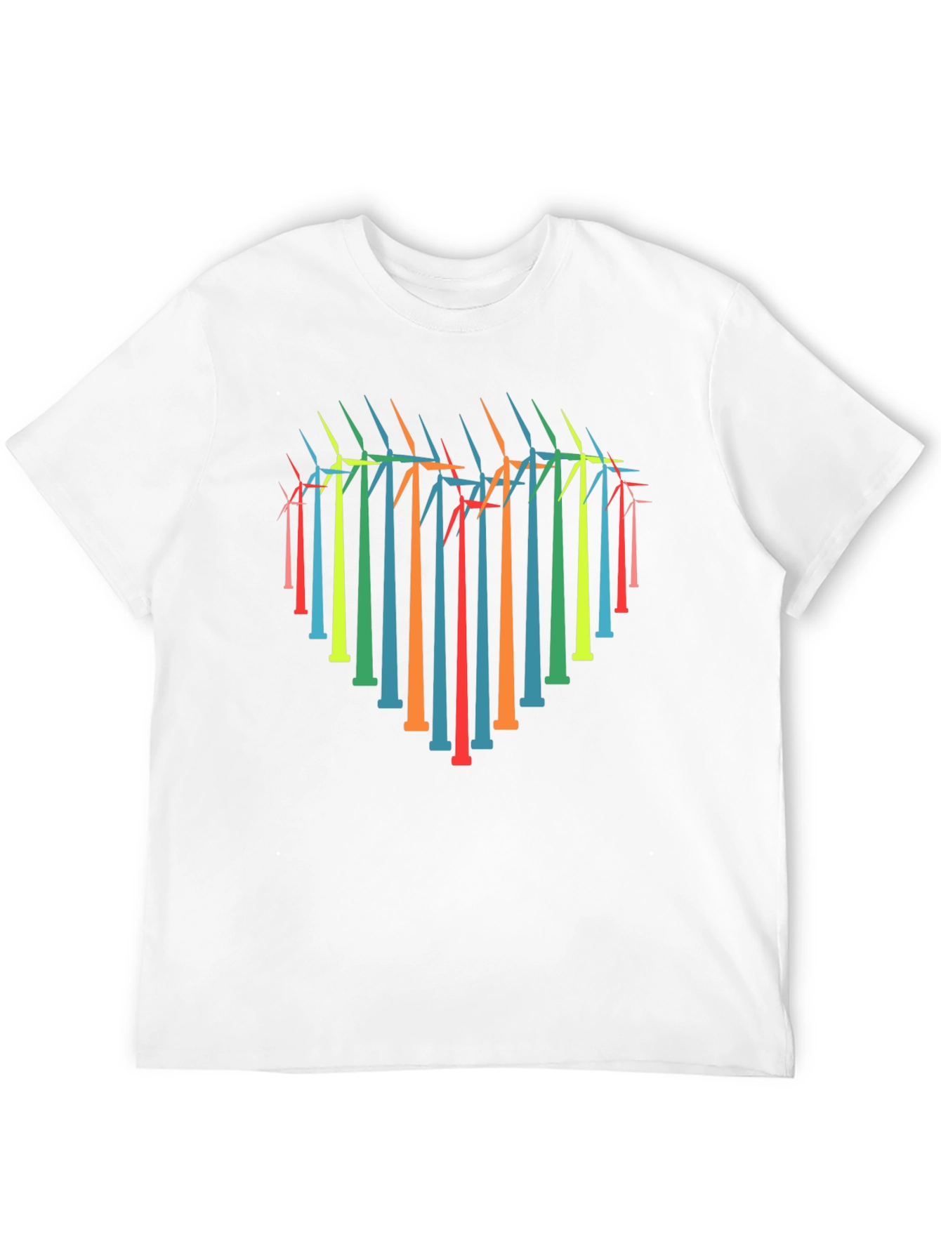 Heart Windmill Graphic Tee - Eco-Friendly Style