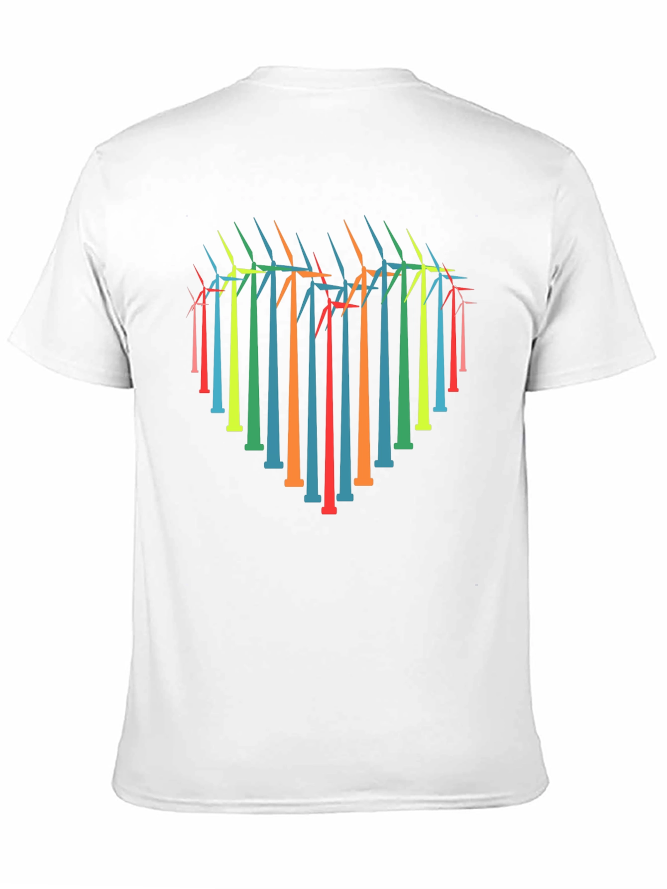 Heart Windmill Graphic Tee - Eco-Friendly Style