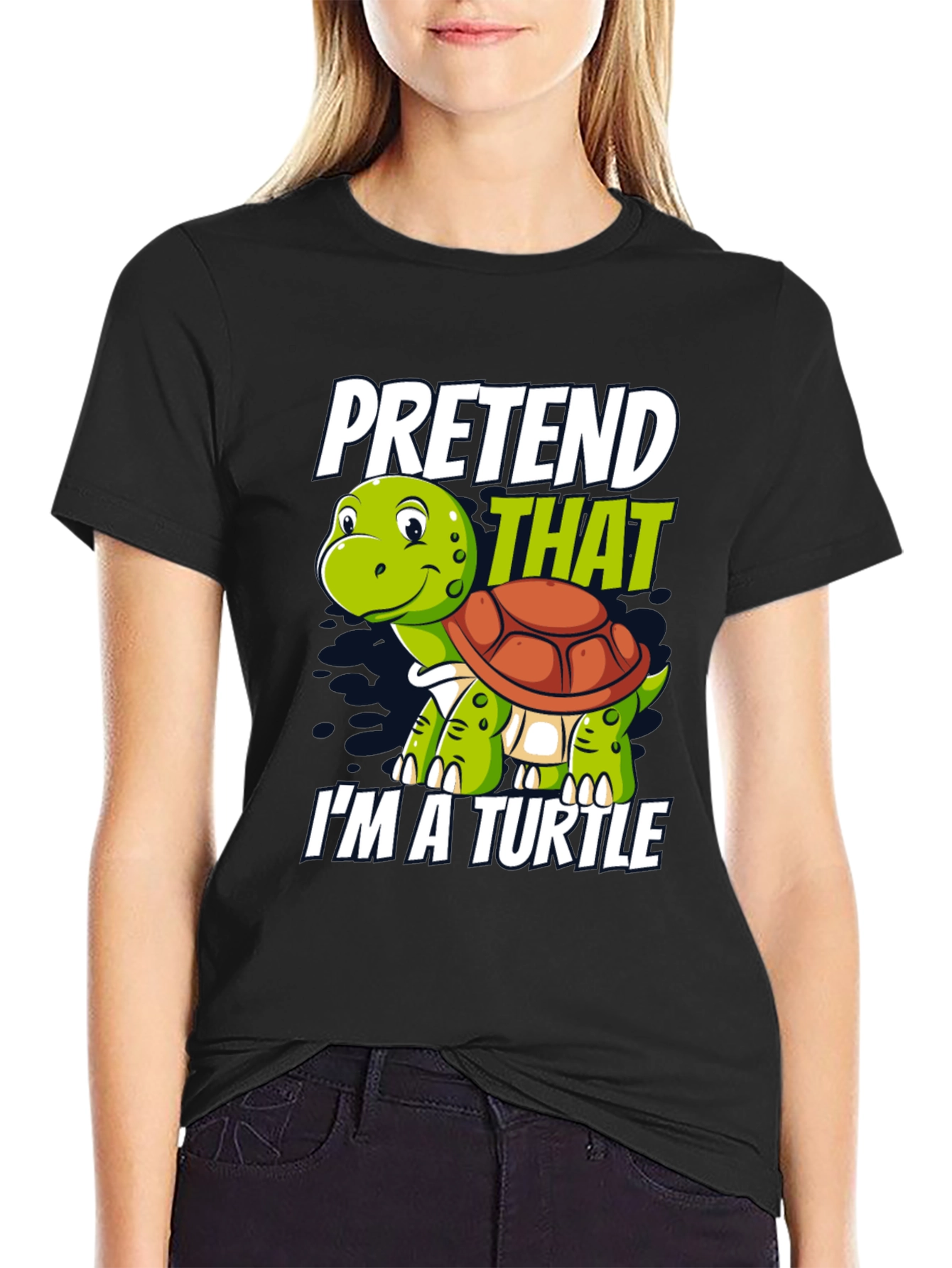 Pretend Im A Turtle Novelty T-Shirt