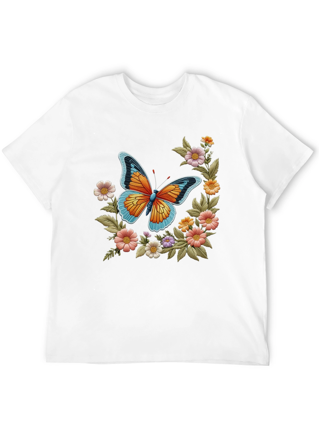 Butterfly Floral Print T-Shirt
