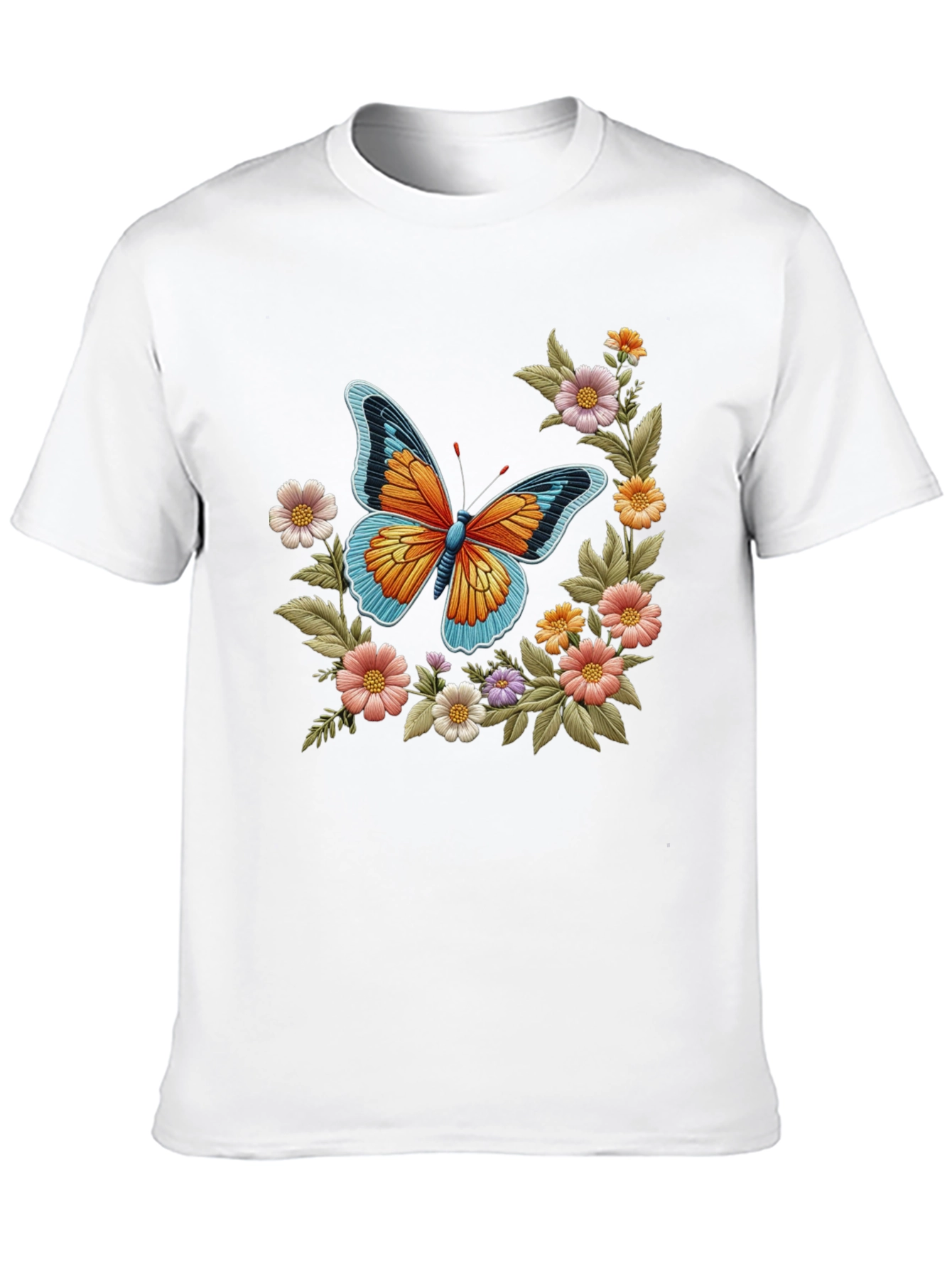 Butterfly Floral Print T-Shirt