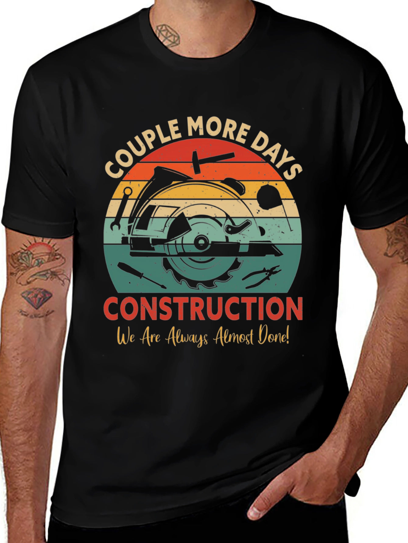 Construction T-Shirt: Couple More Days Design