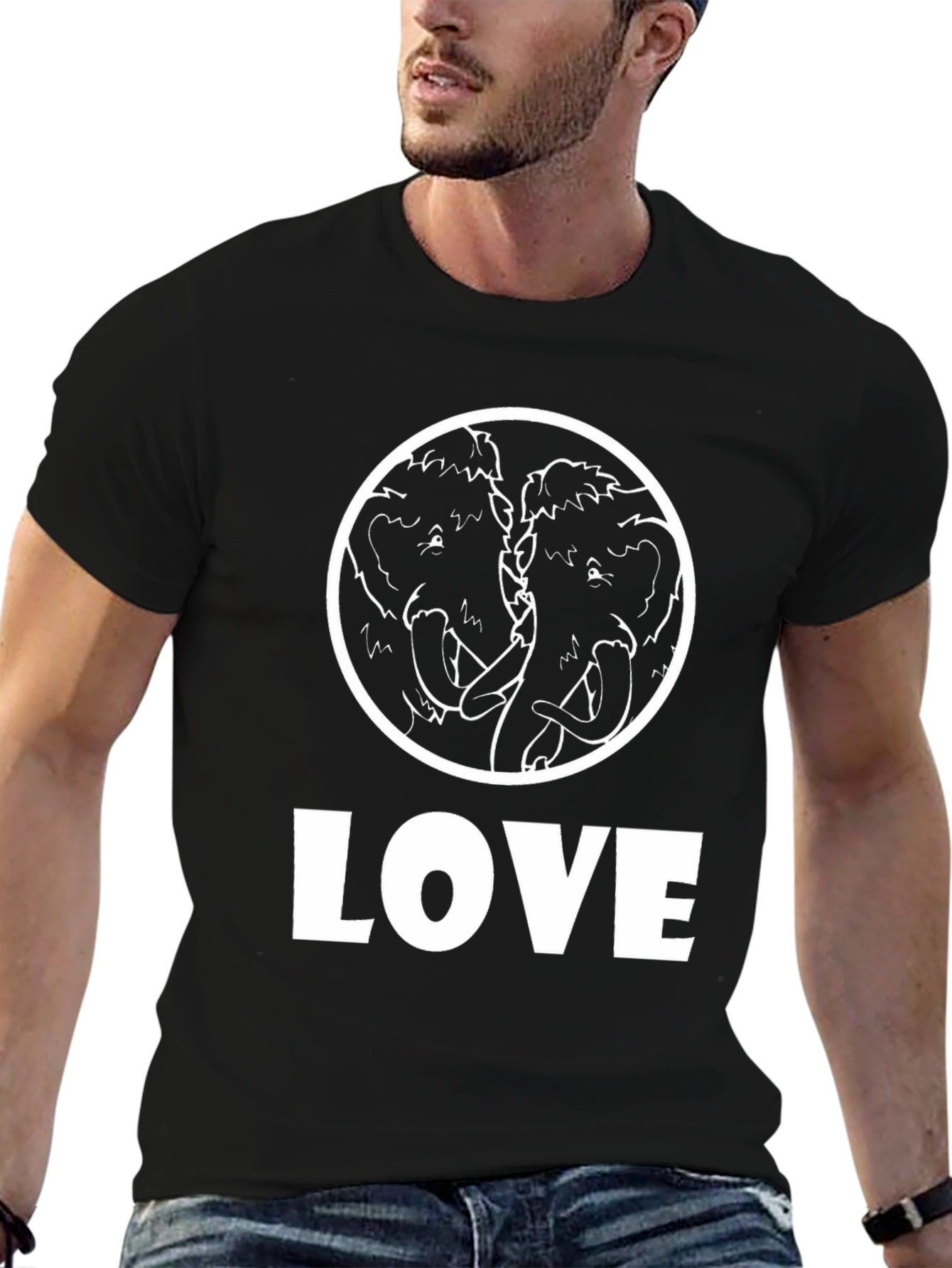 Mammoth Love Graphic Tee - Black Cotton T-Shirt