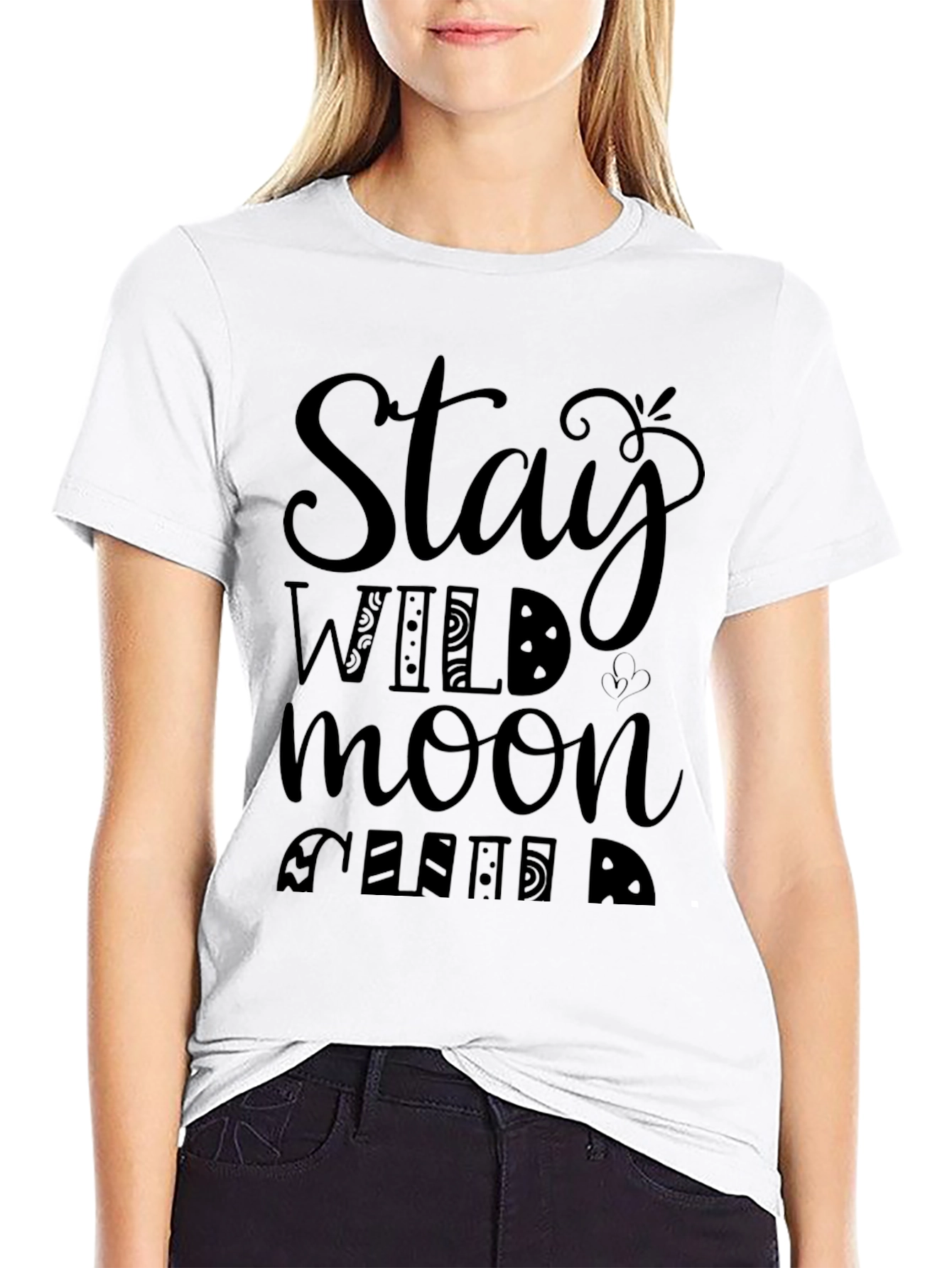 Stay Wild Moon Child T-Shirt - Unisex Black Tee