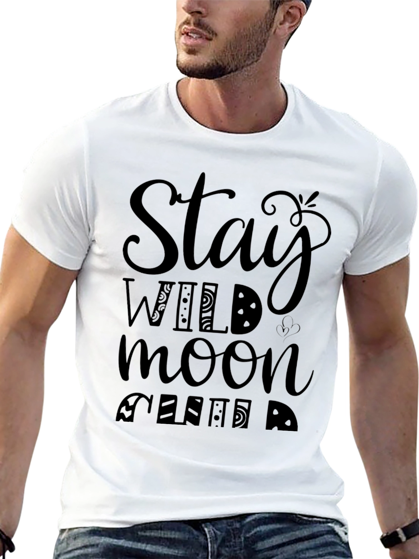 Stay Wild Moon Child T-Shirt - Unisex Black Tee