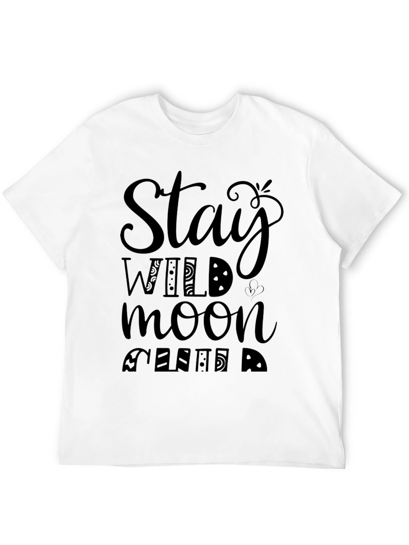 Stay Wild Moon Child T-Shirt - Unisex Black Tee