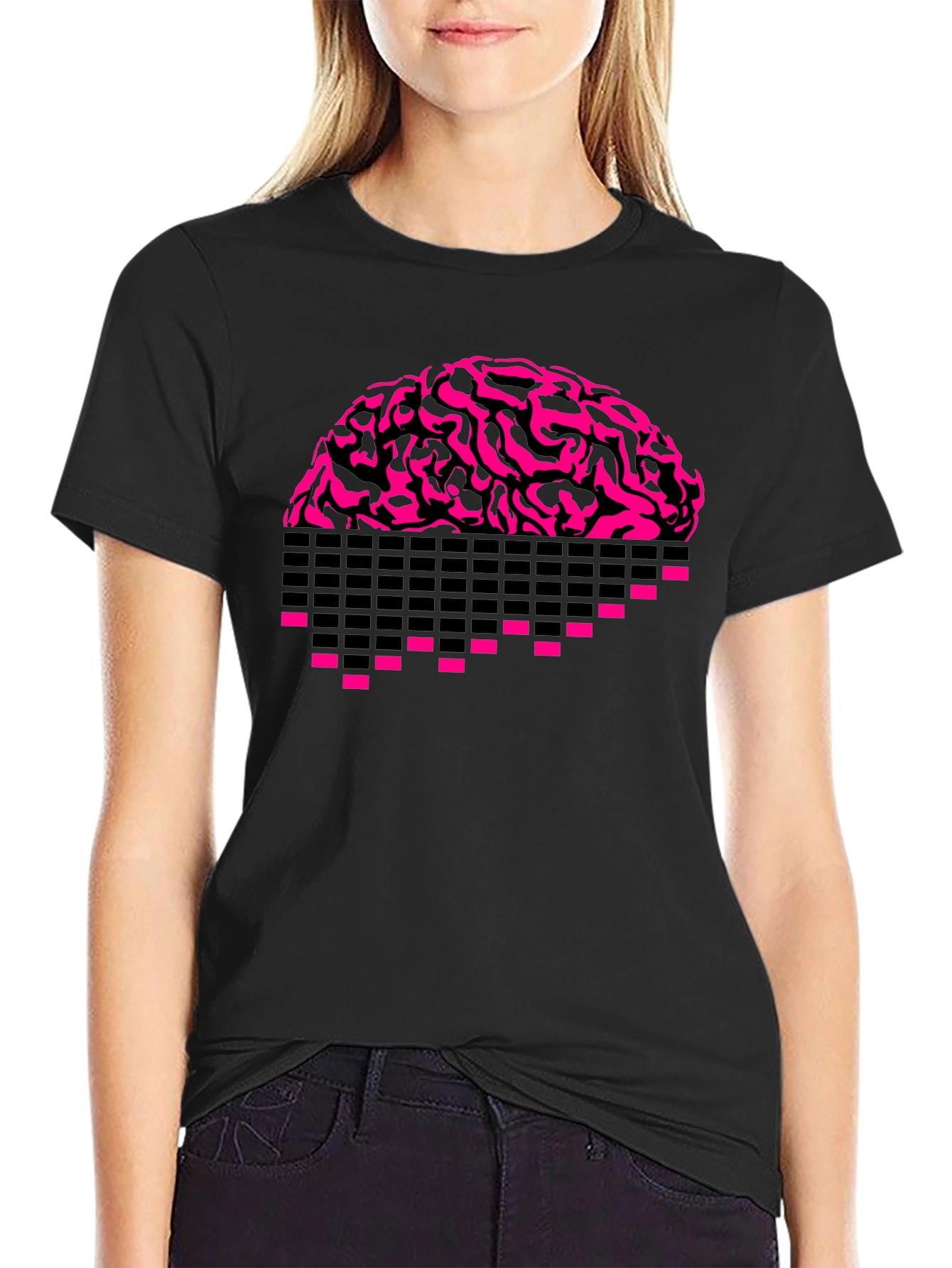 Pixel Brain Black T-Shirt