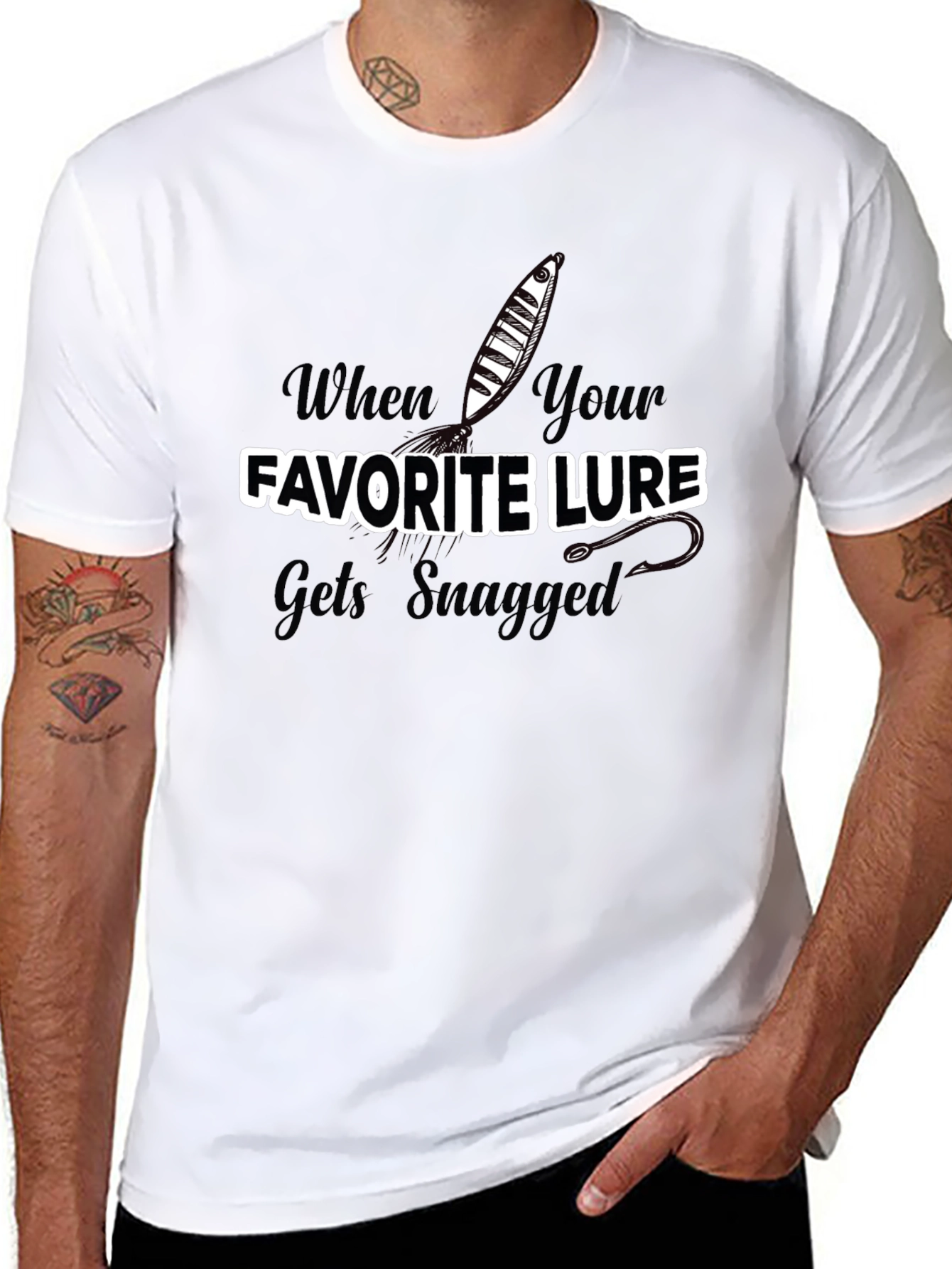 Fishing Lure Snagged T-Shirt