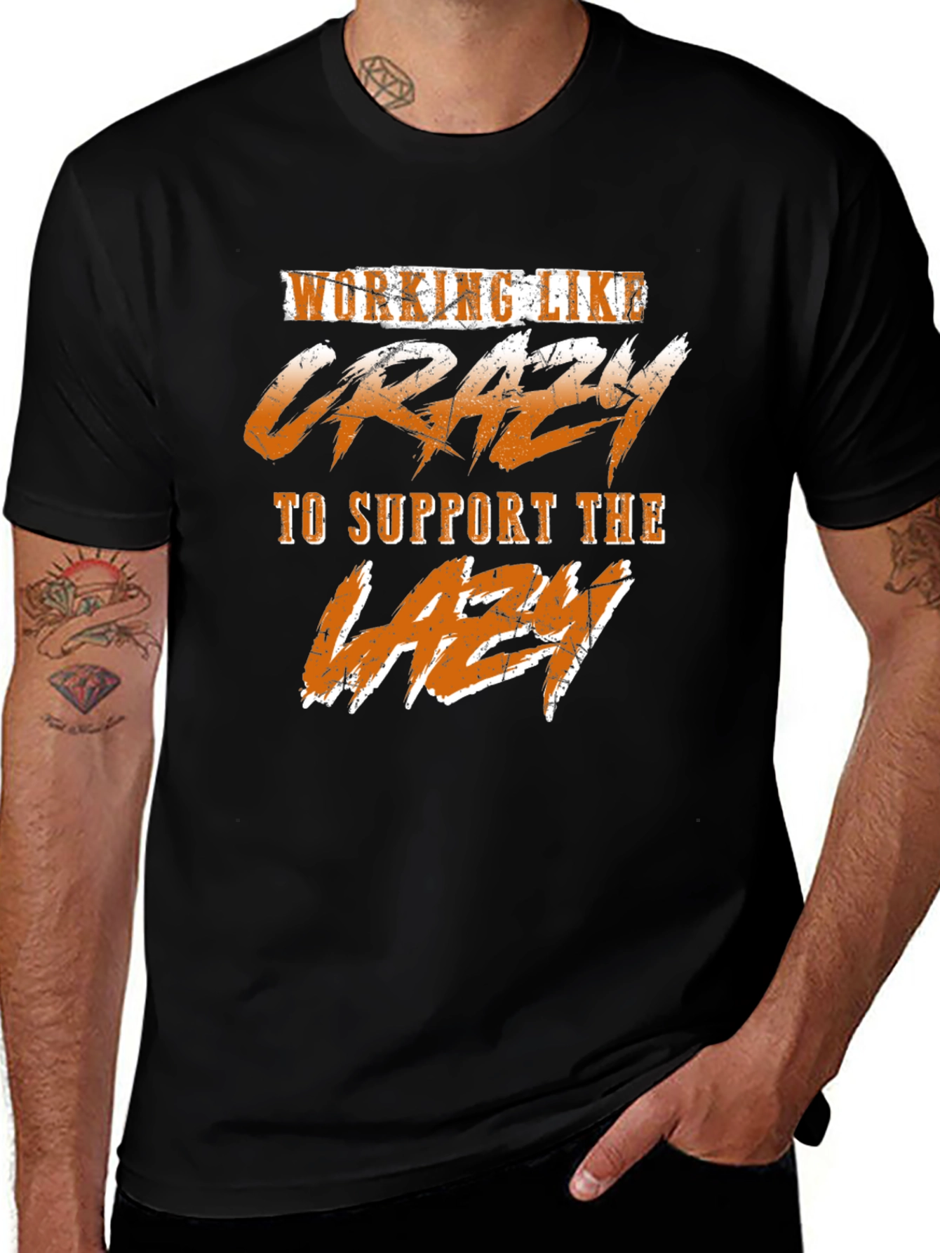 Working Like Crazy T-Shirt - Funny Graphic Tee