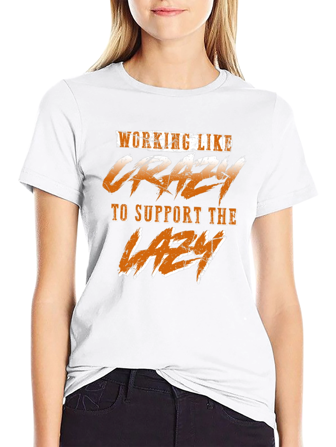 Working Like Crazy T-Shirt - Funny Graphic Tee