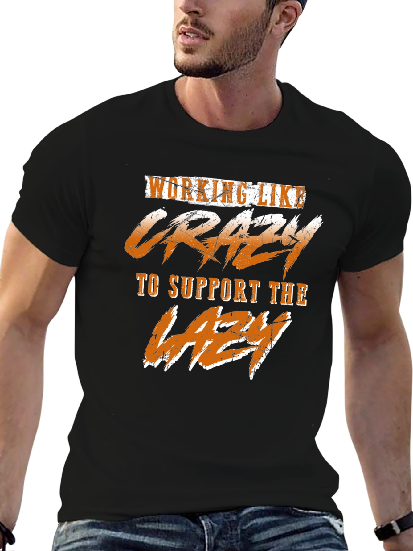 Working Like Crazy T-Shirt - Funny Graphic Tee