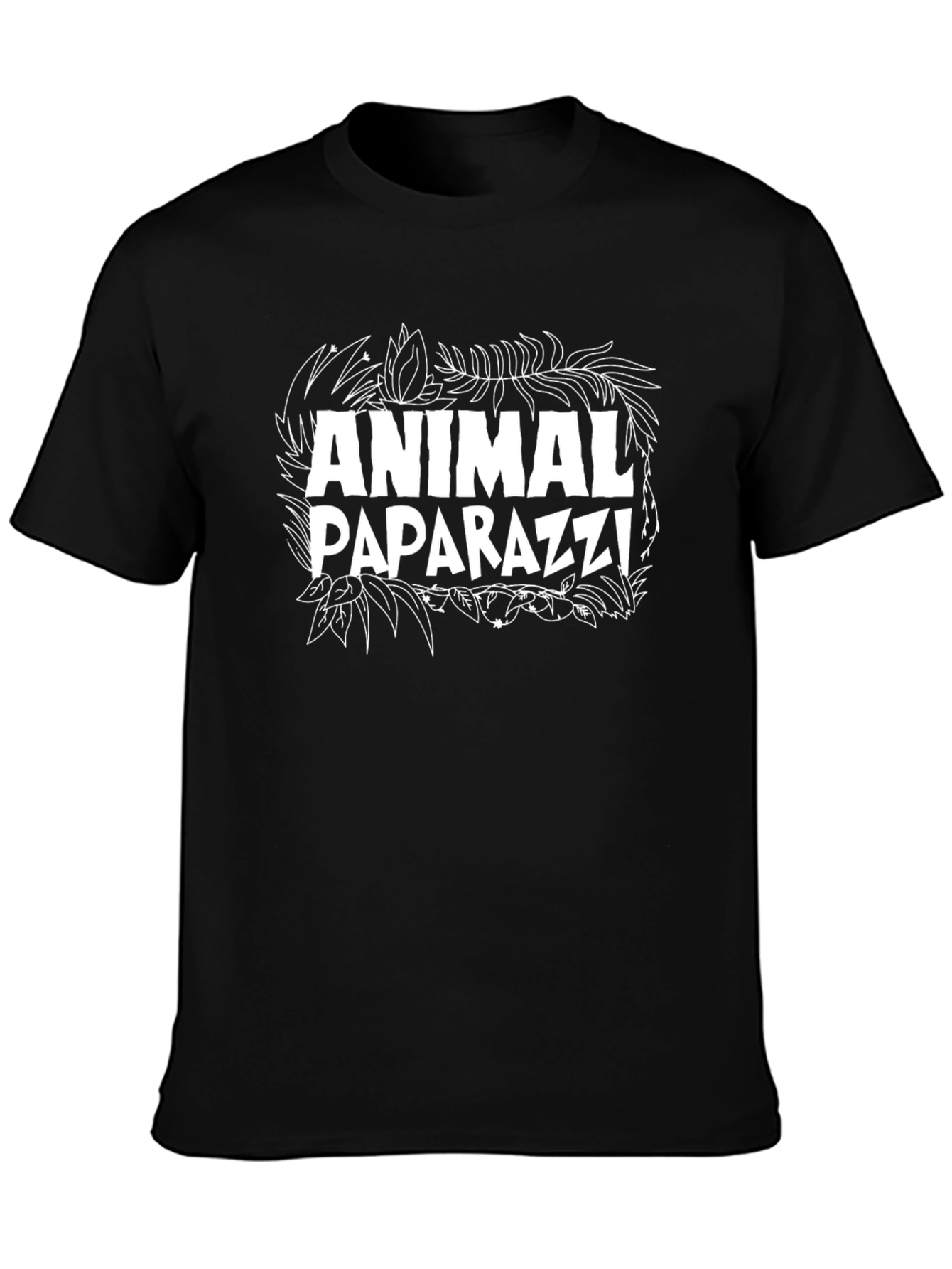 Animal Paparazzi Graphic Tee - Black Cotton T-Shirt
