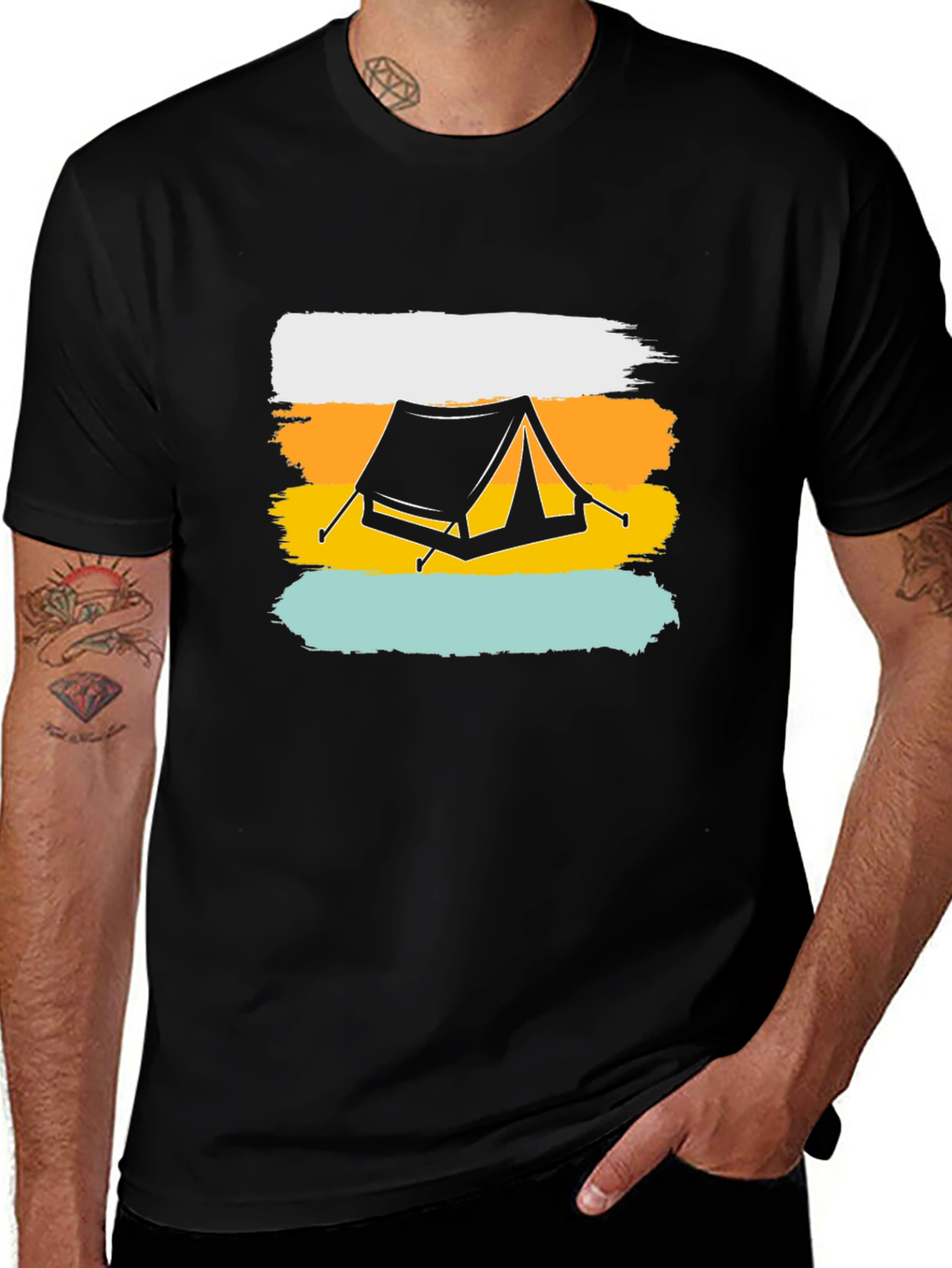 Camping Tent Graphic Tee - Outdoor Adventure Shirt
