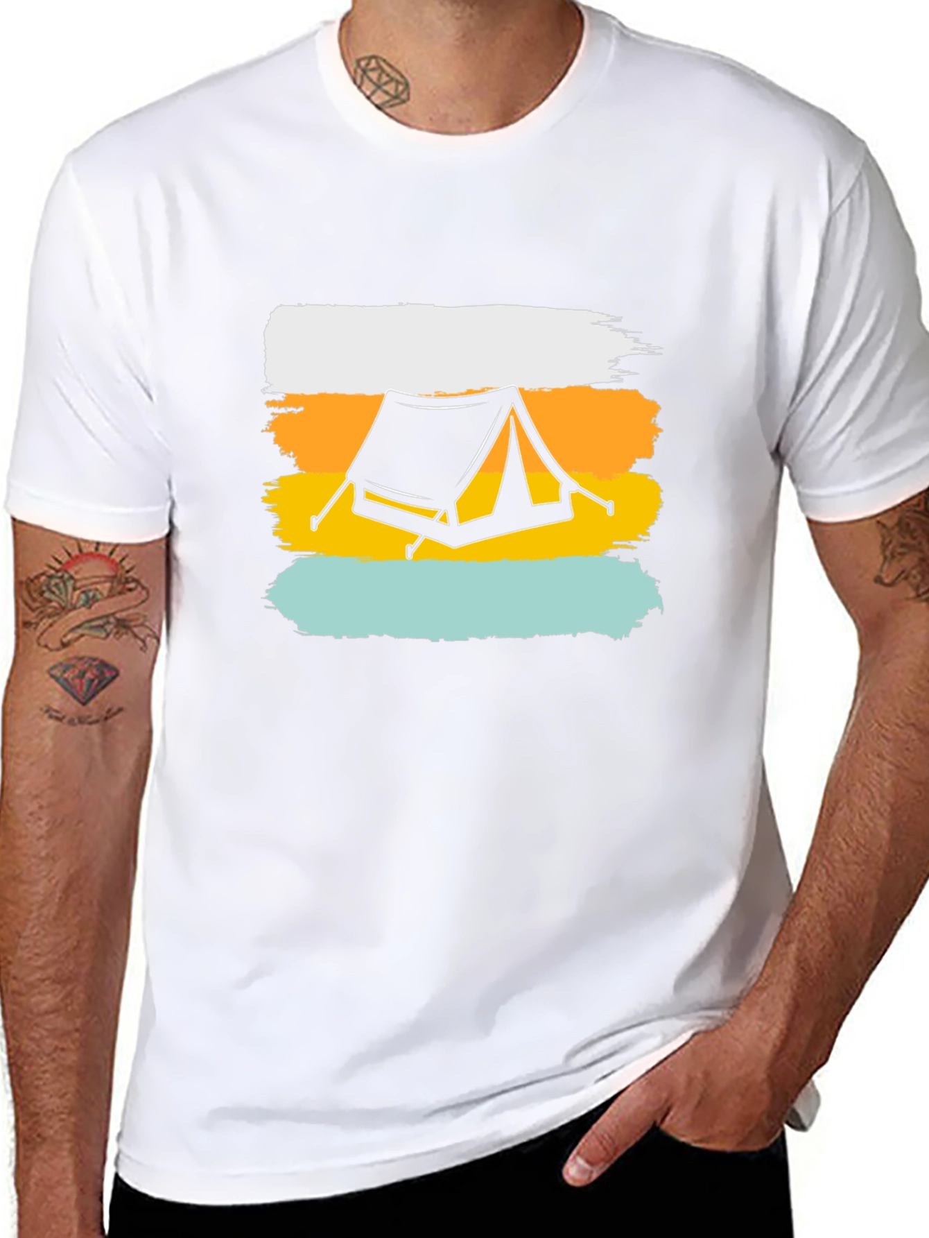 Camping Tent Graphic Tee - Outdoor Adventure Shirt