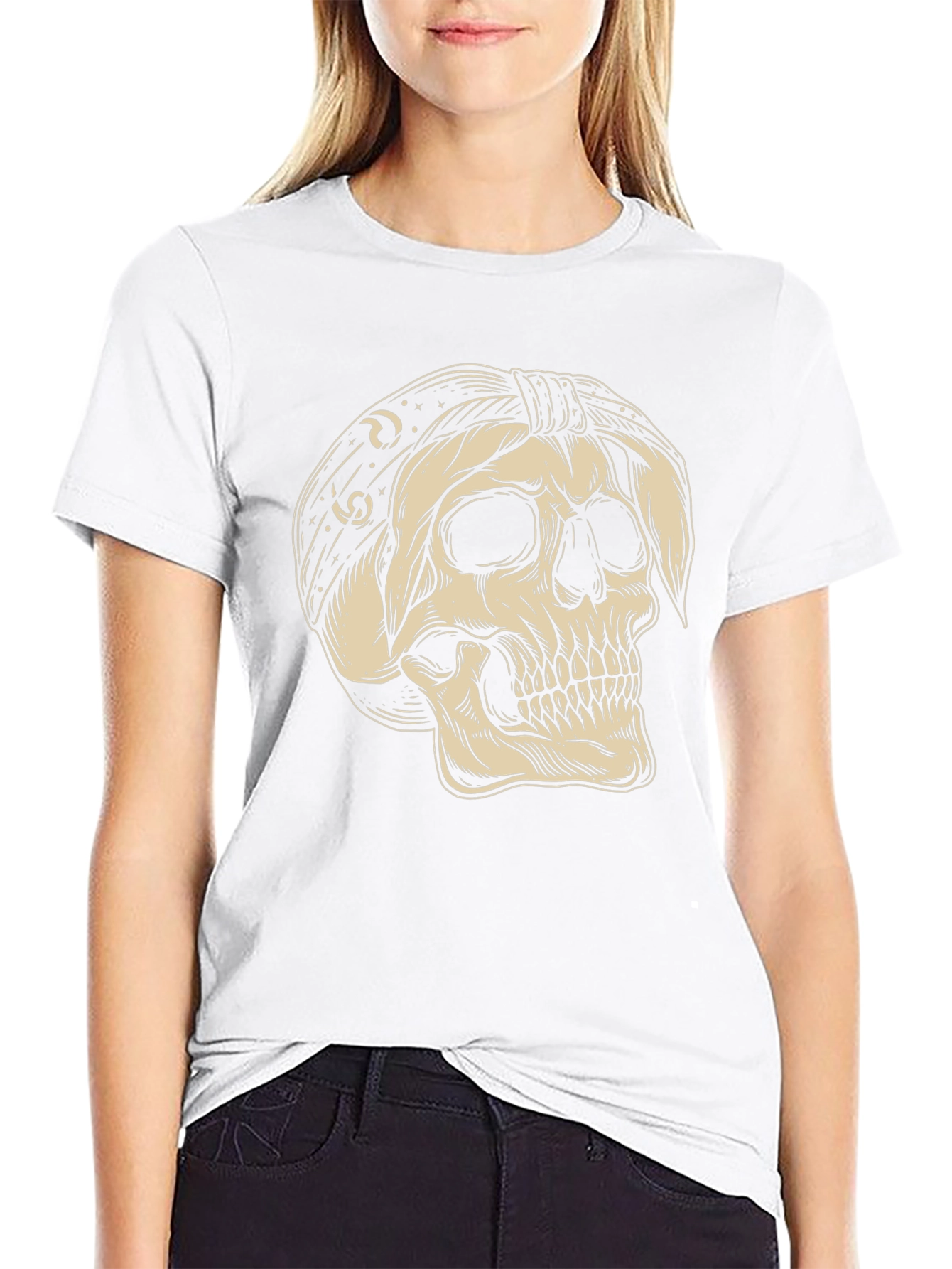 Skull Bandana Graphic T-Shirt