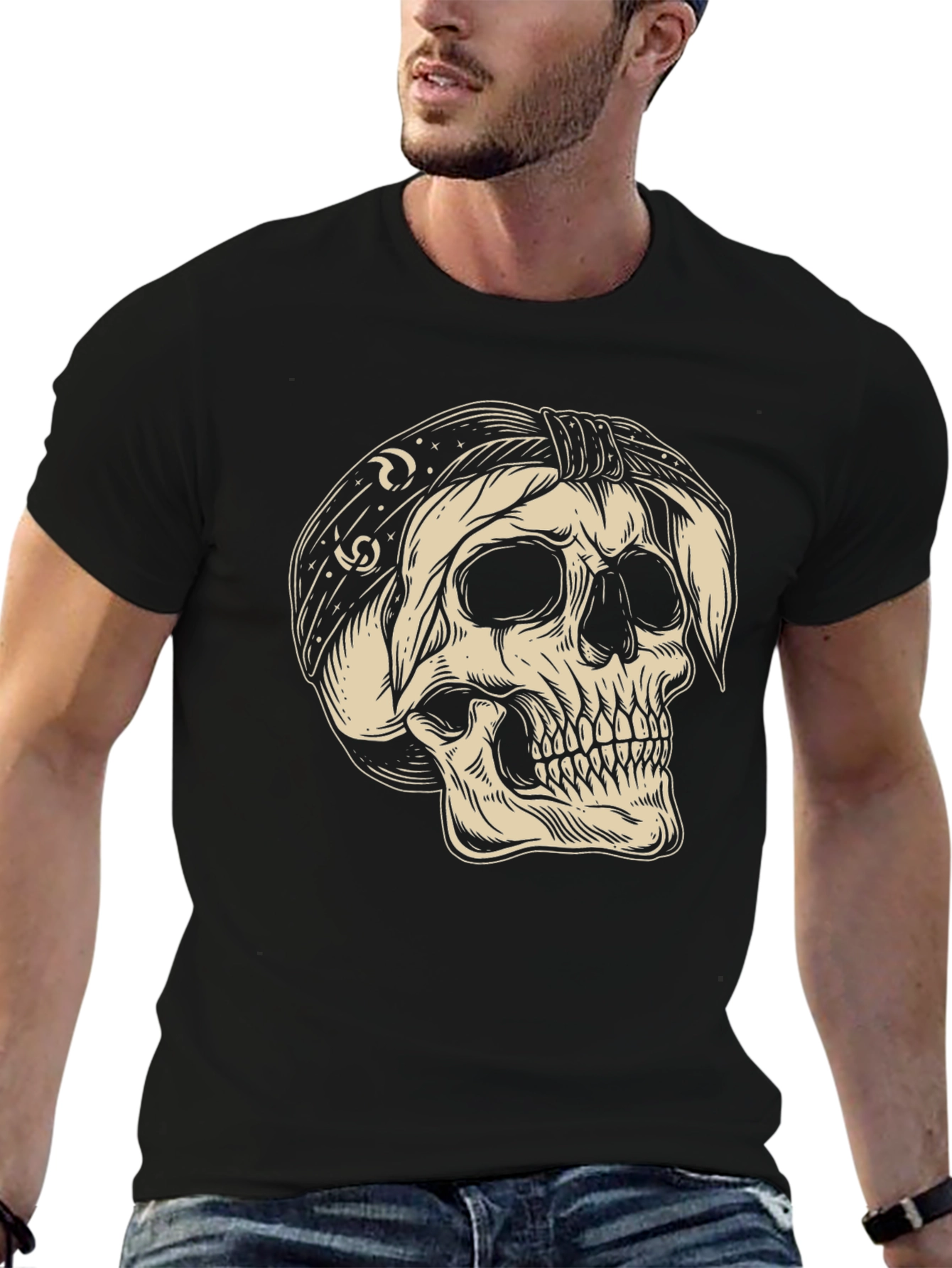 Skull Bandana Graphic T-Shirt