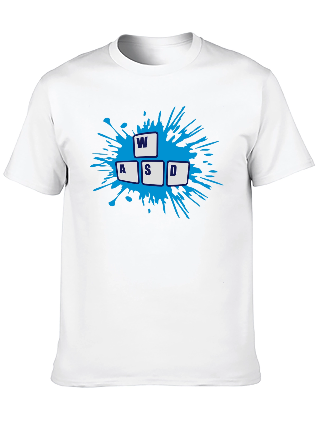 Gamer WASD Keys Graphic Black T-Shirt