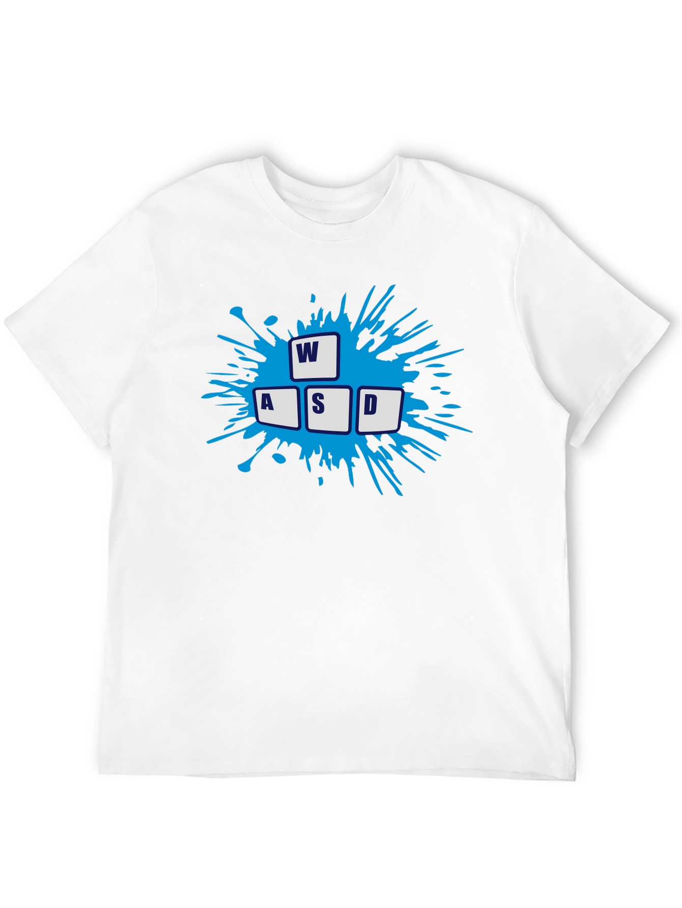 Gamer WASD Keys Graphic Black T-Shirt