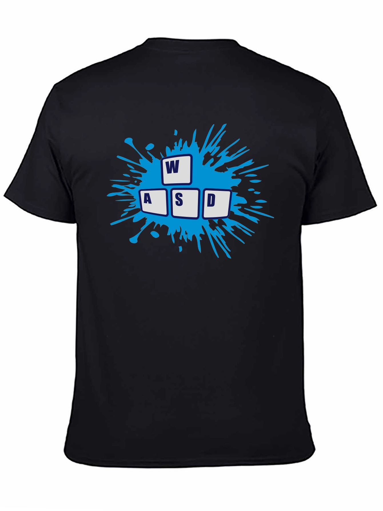 Gamer WASD Keys Graphic Black T-Shirt