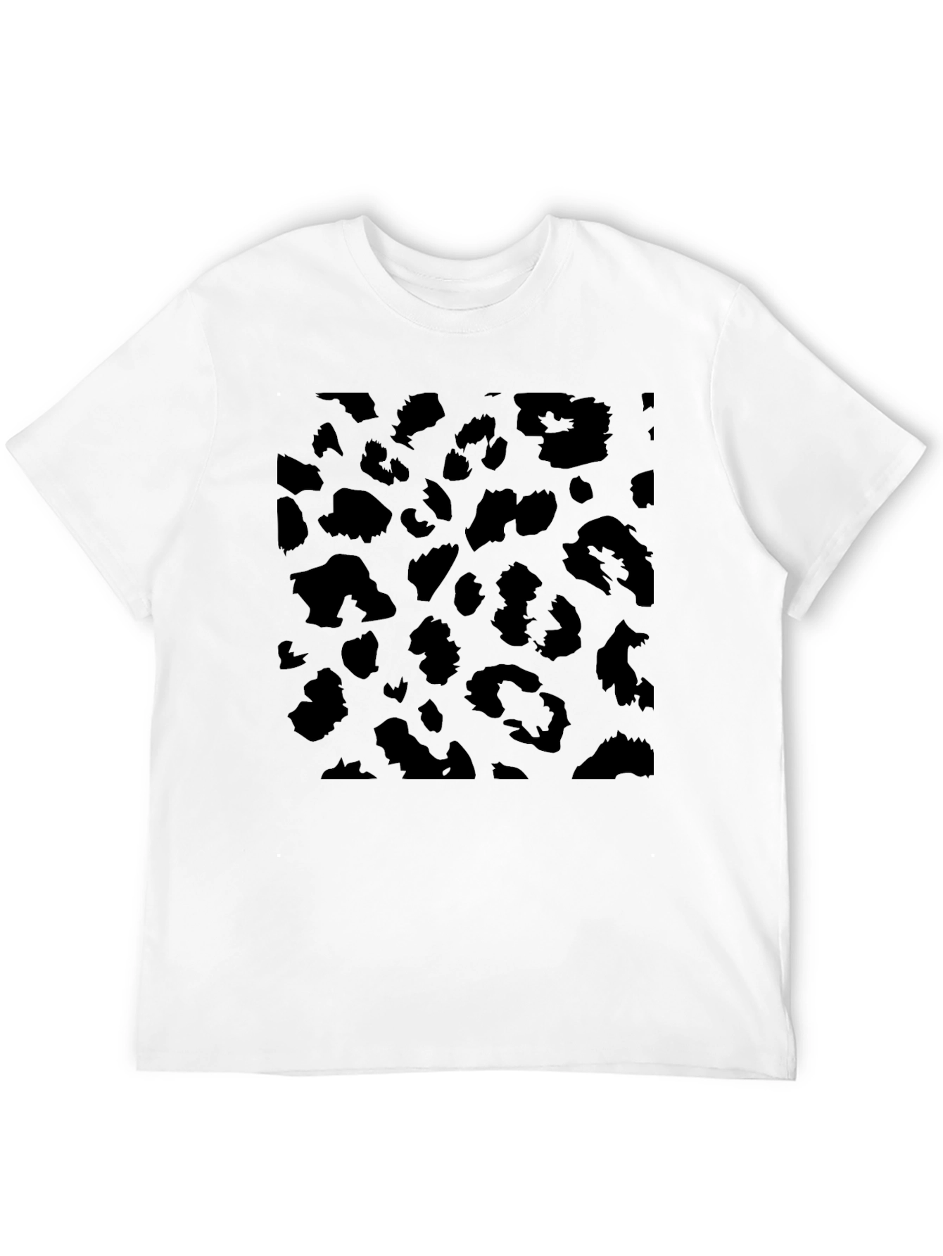 Black Leopard Print Tee - Stylish Mens Casual Wear