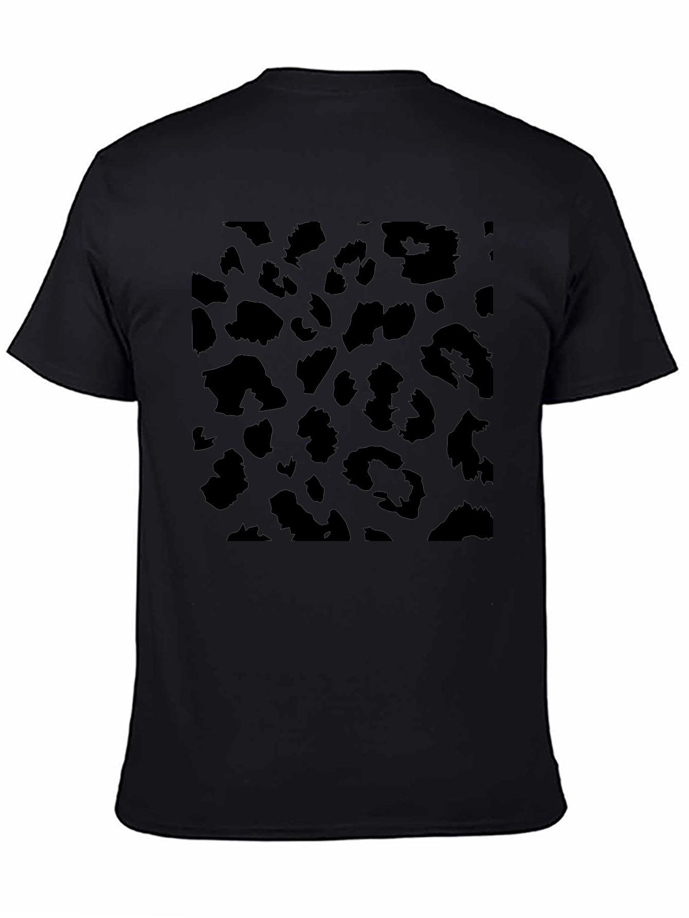 Black Leopard Print Tee - Stylish Mens Casual Wear