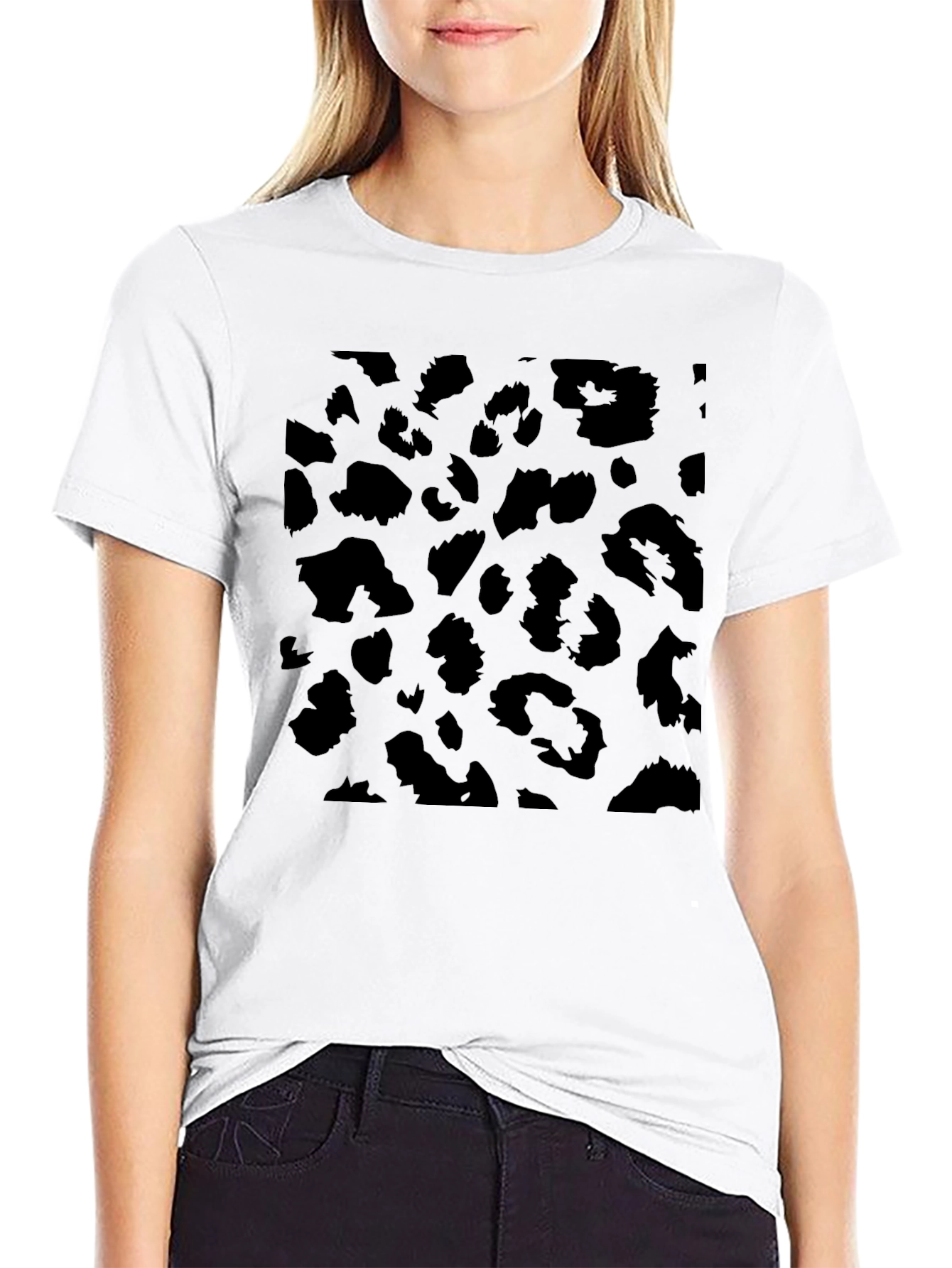 Black Leopard Print Tee - Stylish Mens Casual Wear