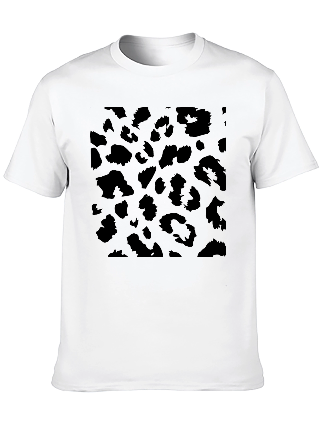 Black Leopard Print Tee - Stylish Mens Casual Wear