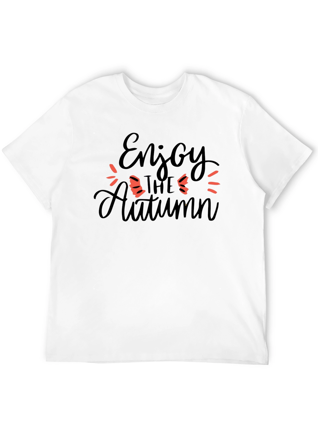 Enjoy The Autumn Black Graphic T-Shirt