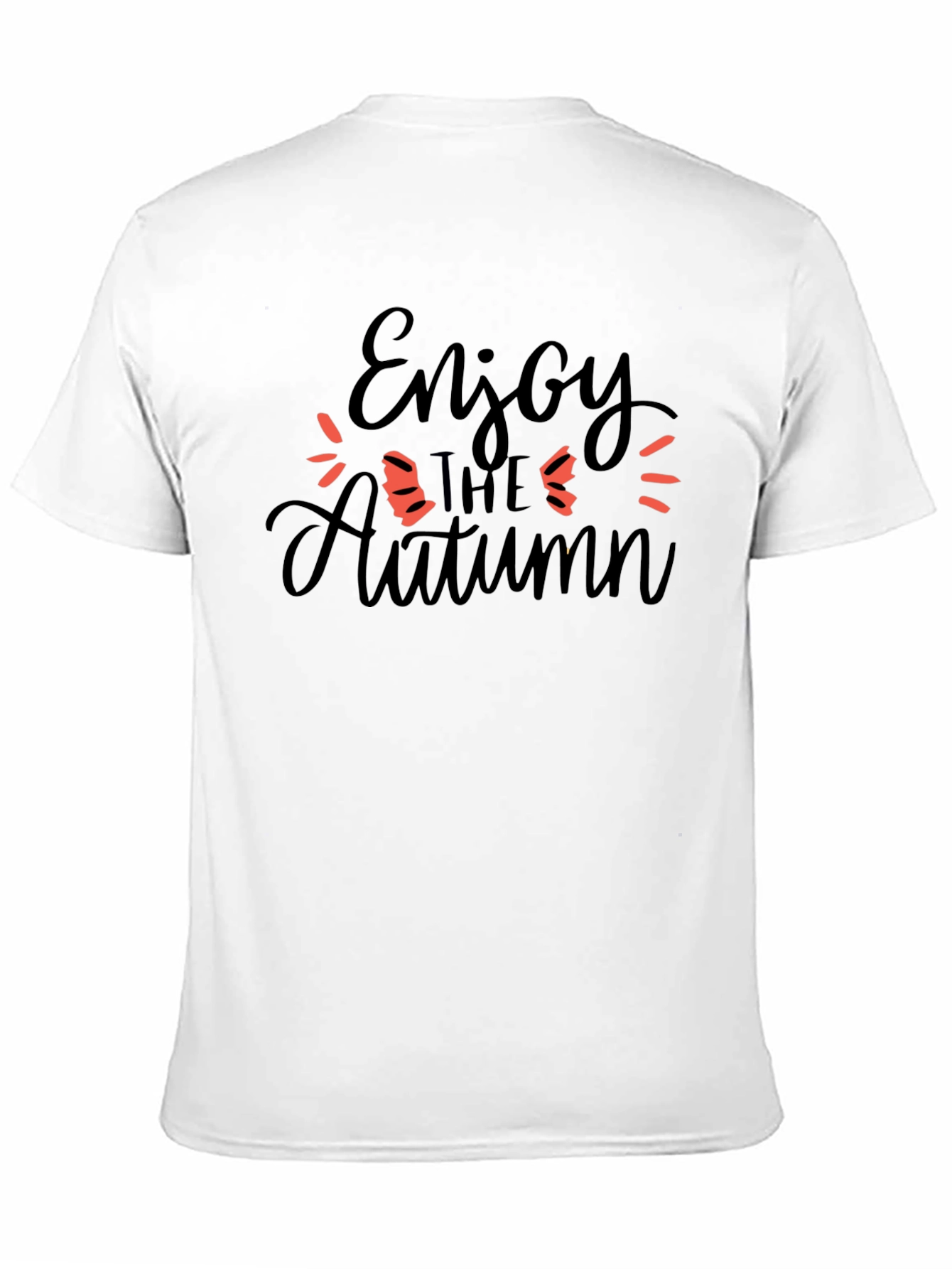 Enjoy The Autumn Black Graphic T-Shirt