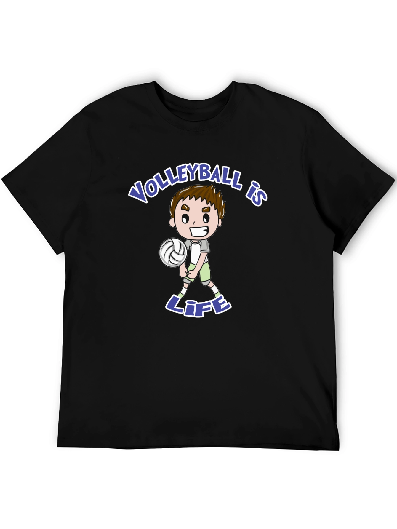 Volleyball is Life Black T-Shirt