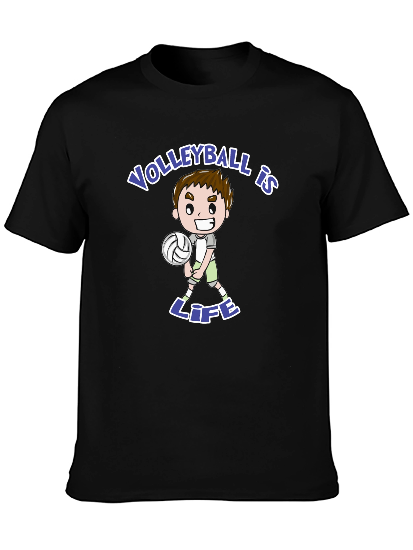 Volleyball is Life Black T-Shirt