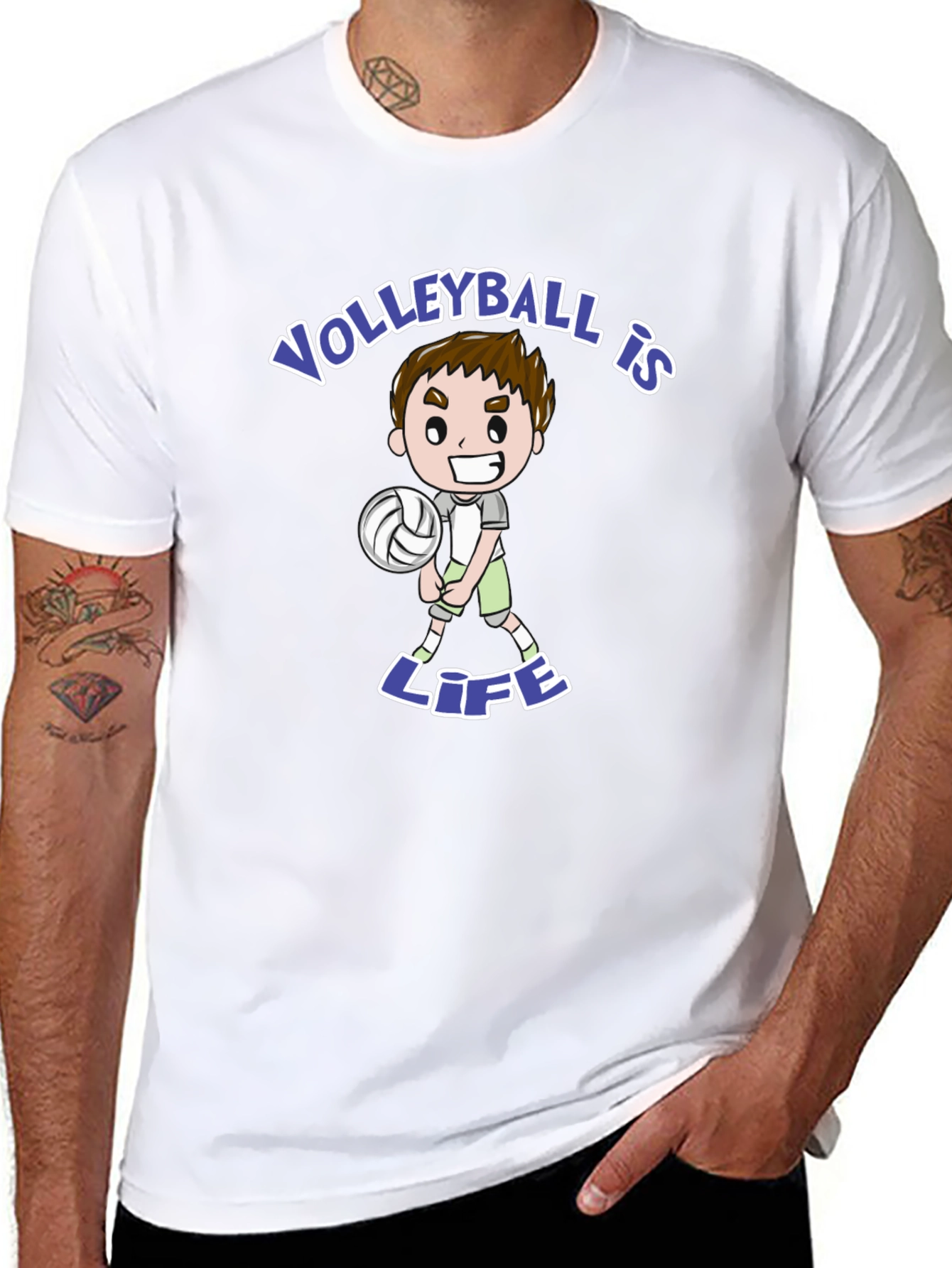 Volleyball is Life Black T-Shirt