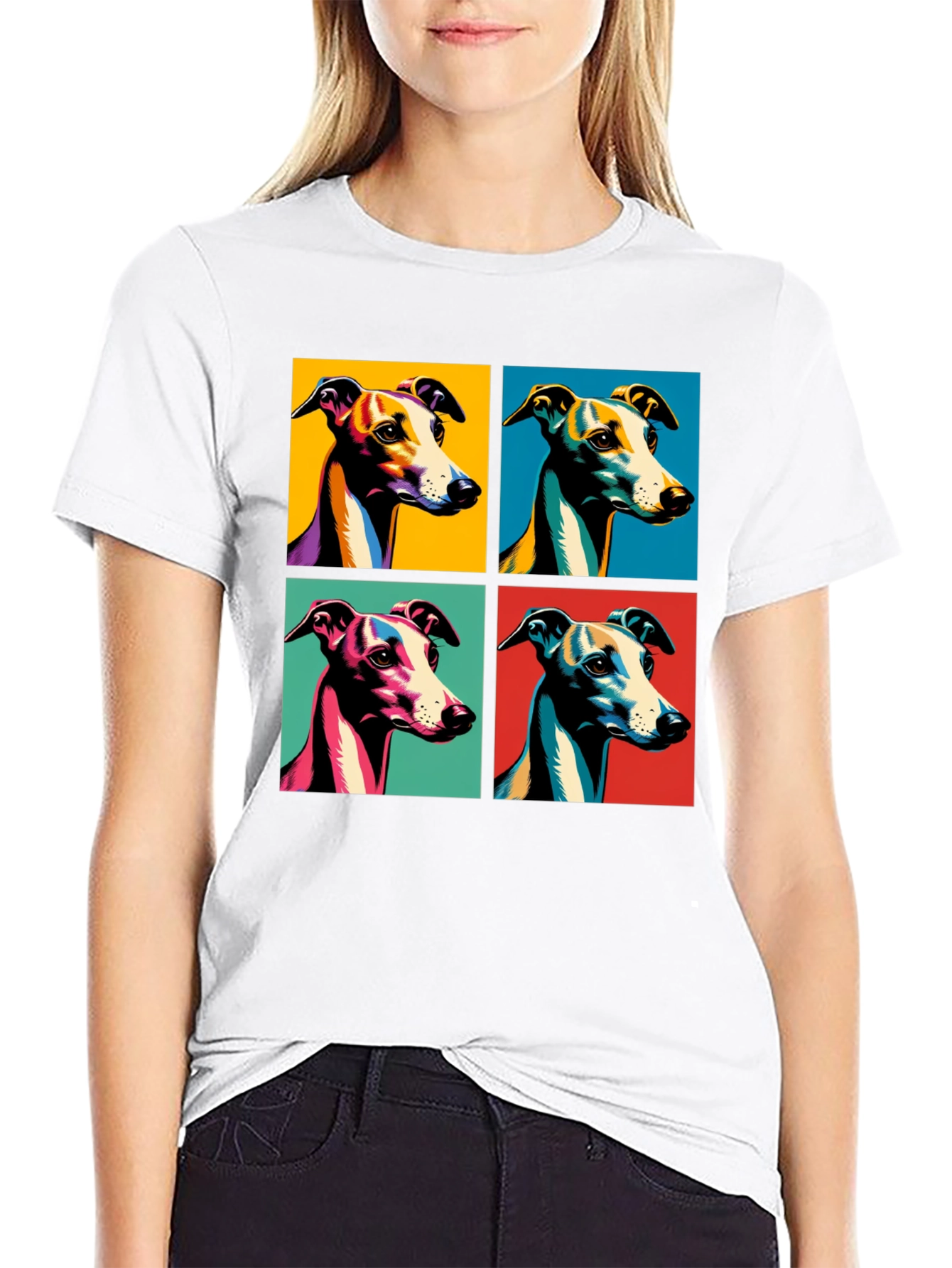 Greyhound Pop Art T-Shirt – Colorful Dog Lover Tee