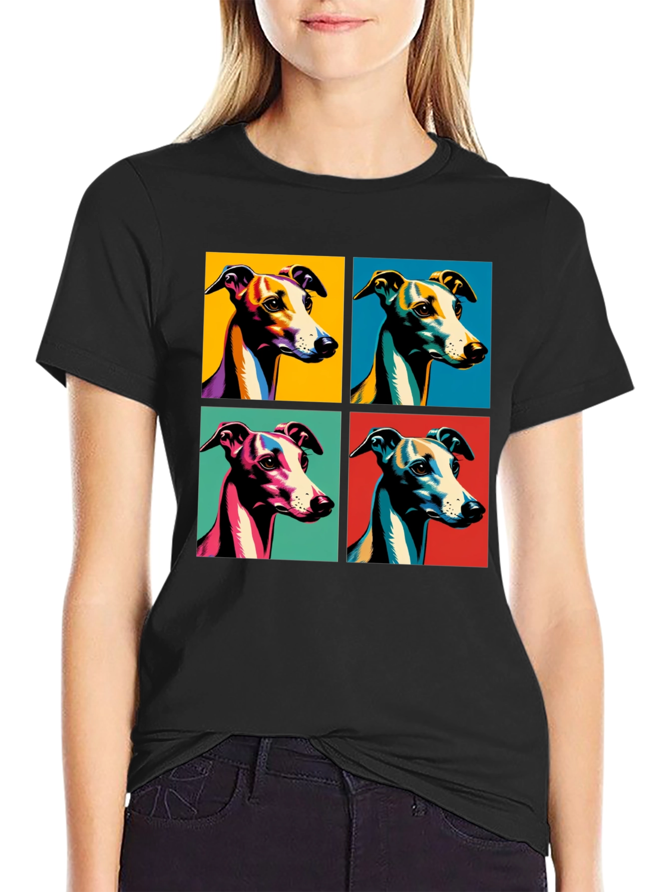 Greyhound Pop Art T-Shirt – Colorful Dog Lover Tee