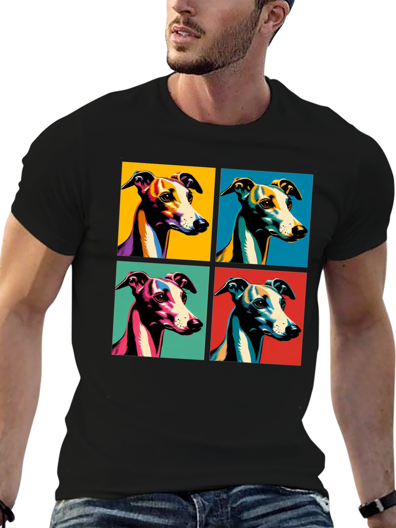 Greyhound Pop Art T-Shirt – Colorful Dog Lover Tee