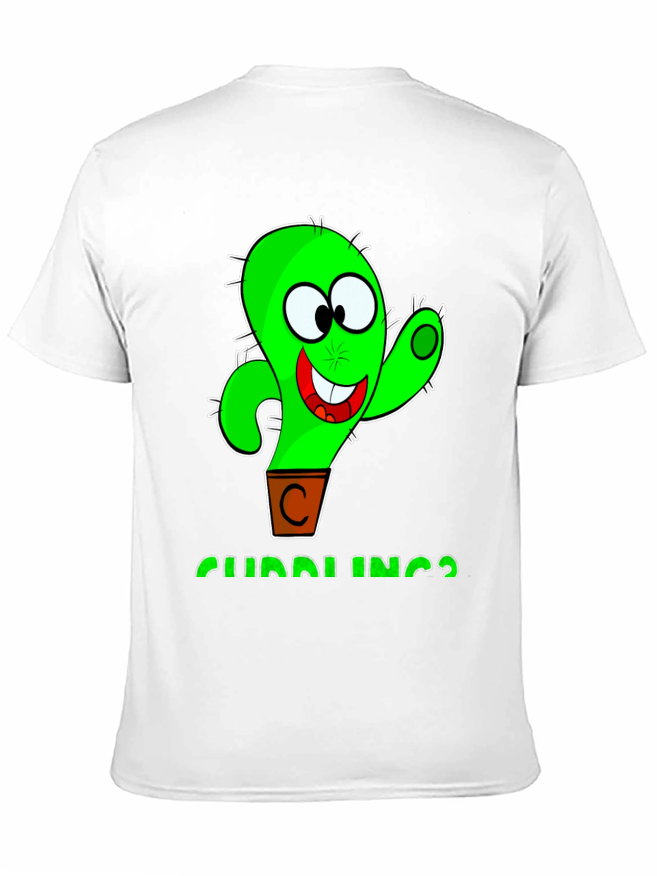 Cuddlings Cactus Graphic T-Shirt - Funny Cartoon Design