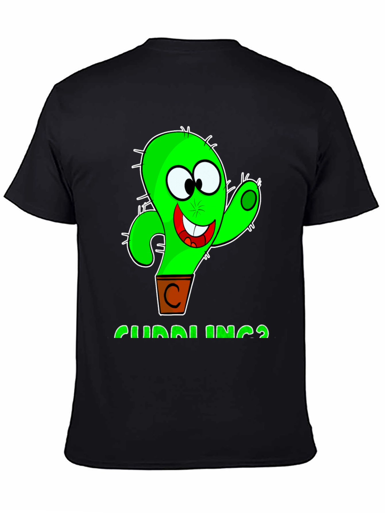 Cuddlings Cactus Graphic T-Shirt - Funny Cartoon Design