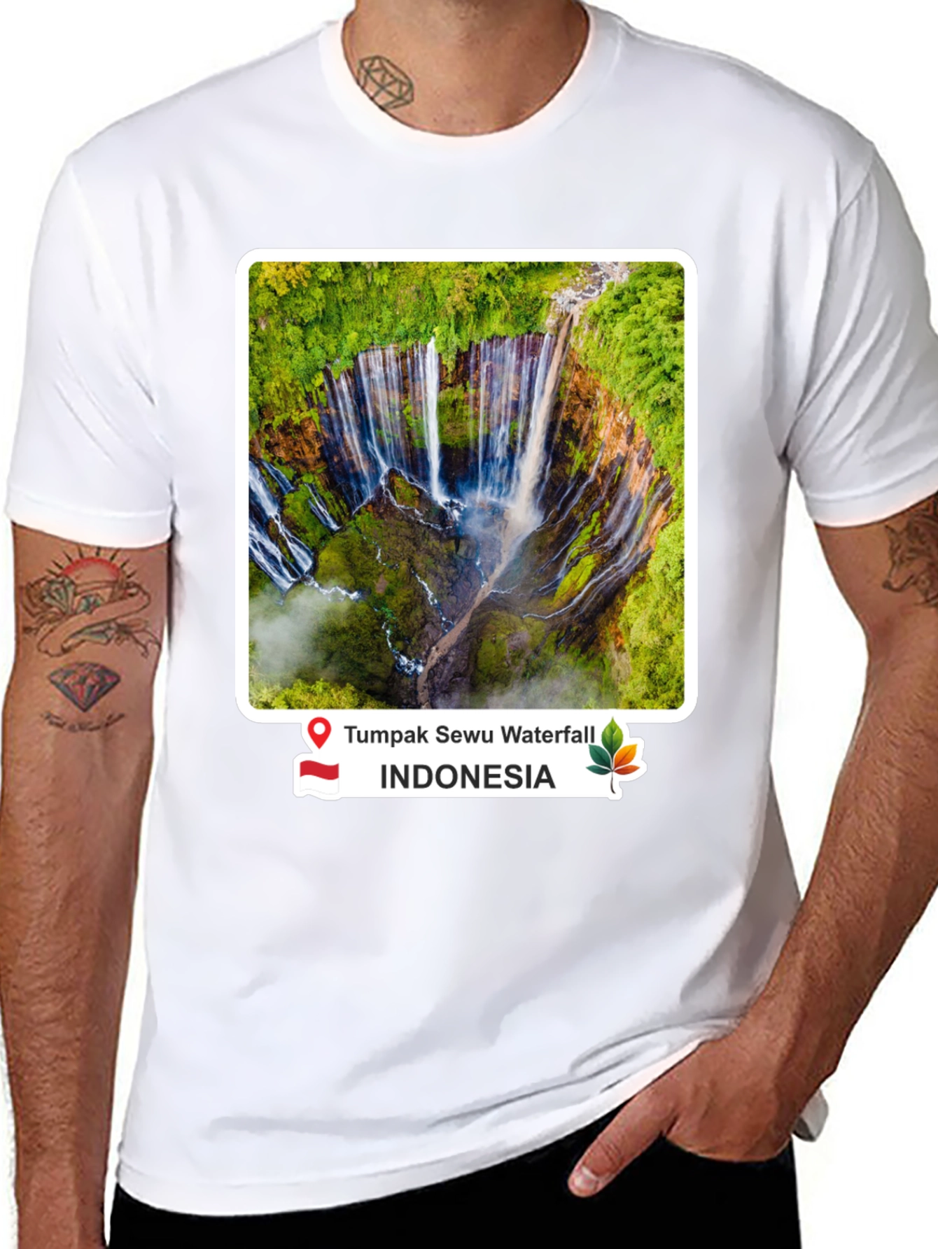 Tumpak Sewu Waterfall Indonesia T-Shirt