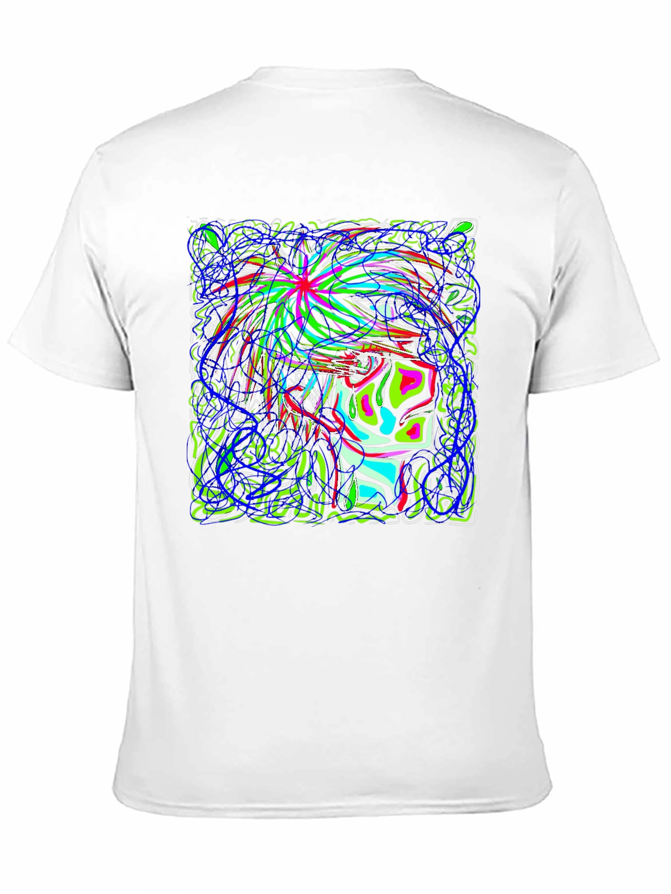 Abstract Art Graphic Print Black T-Shirt